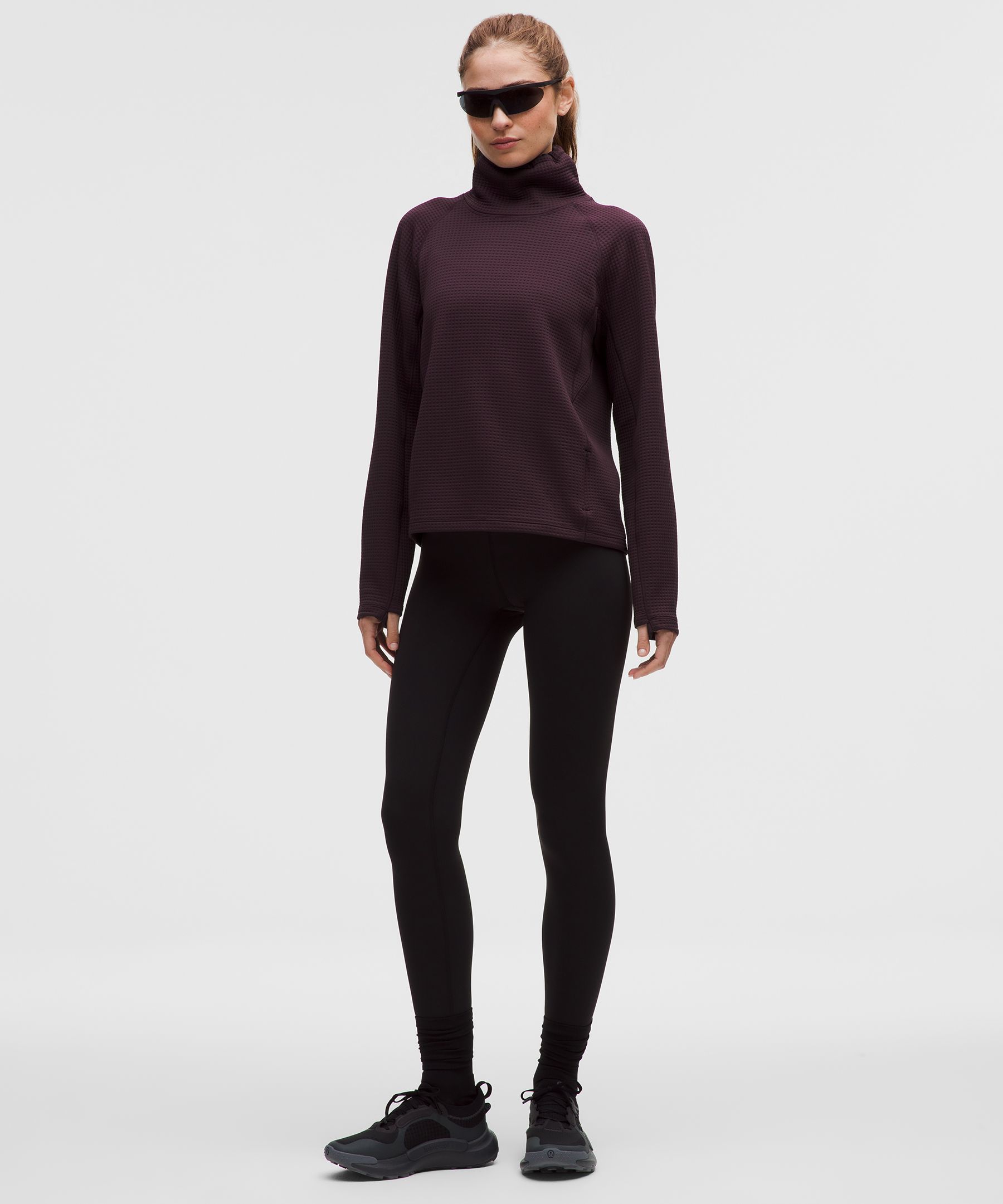Lululemon Waffle-knit Funnel-neck Long-sleeve Shirt
