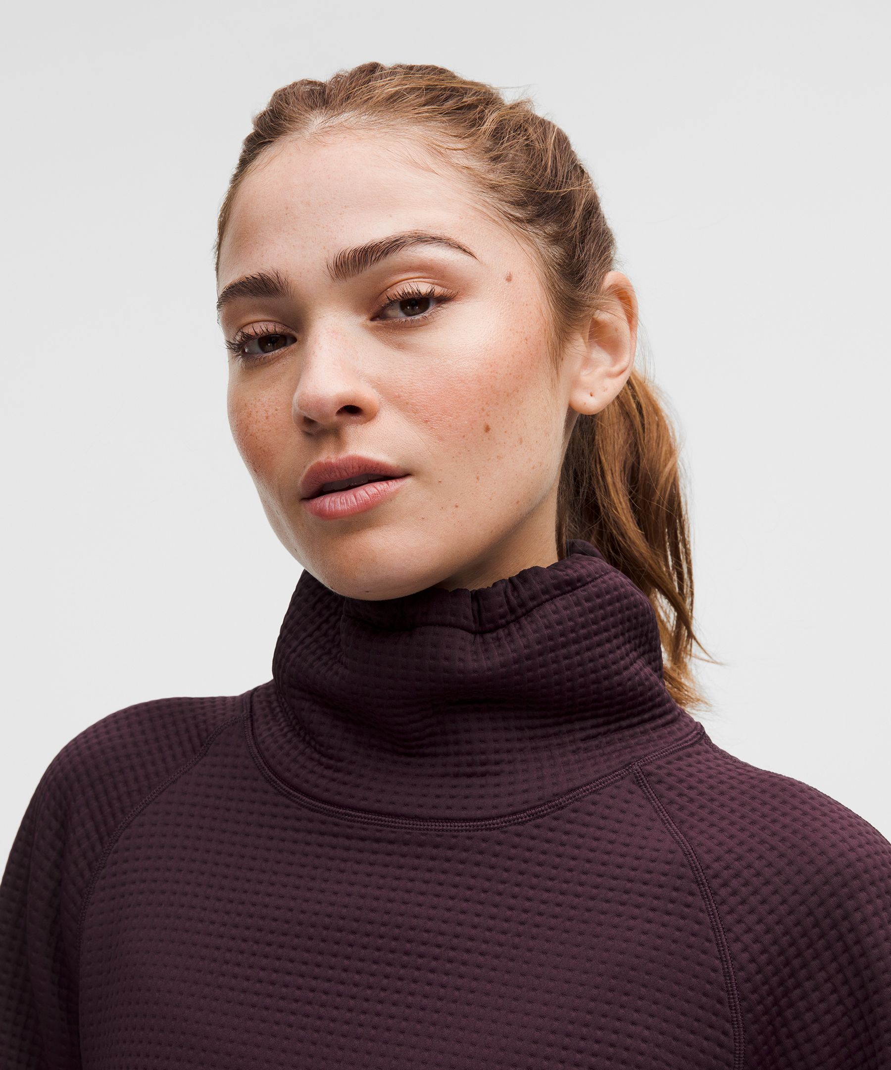 Lululemon Waffle-knit Funnel-neck Long-sleeve Shirt