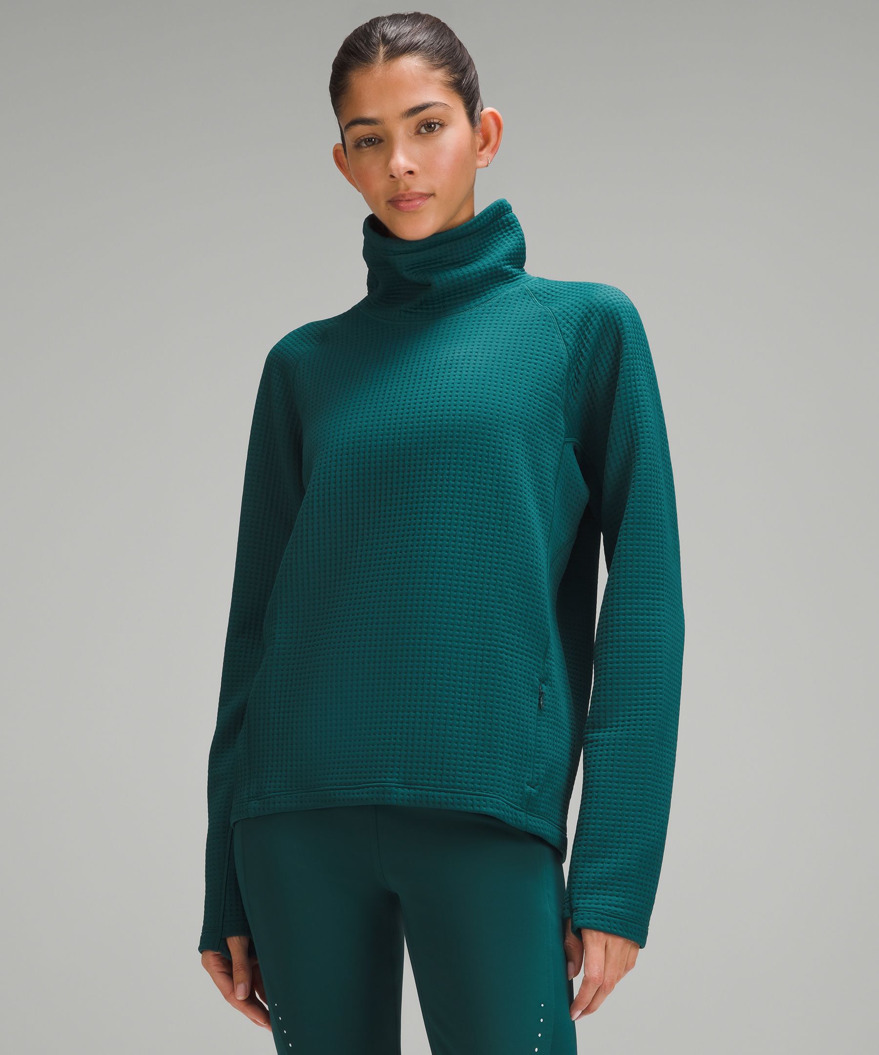Lululemon Waffle-knit Funnel-neck Long-sleeve Shirt