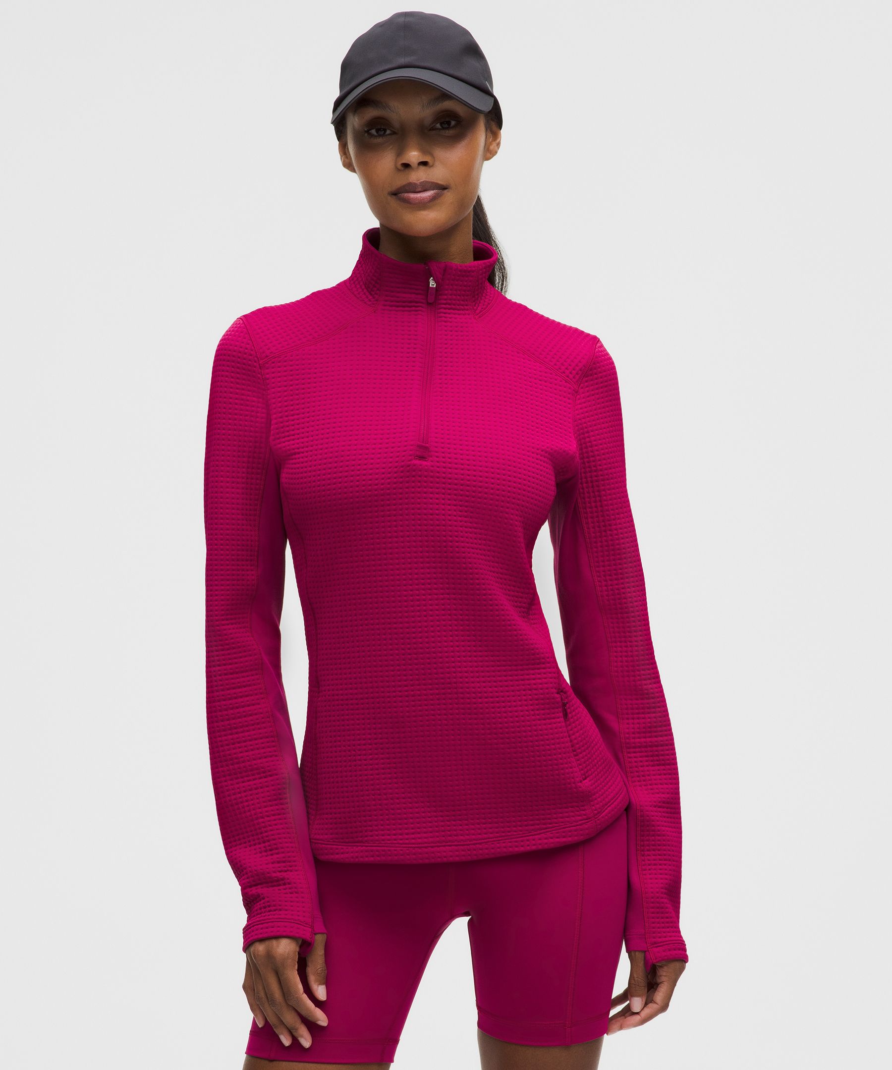 Lululemon Waffle-knit Half-zip Long-sleeve Shirt