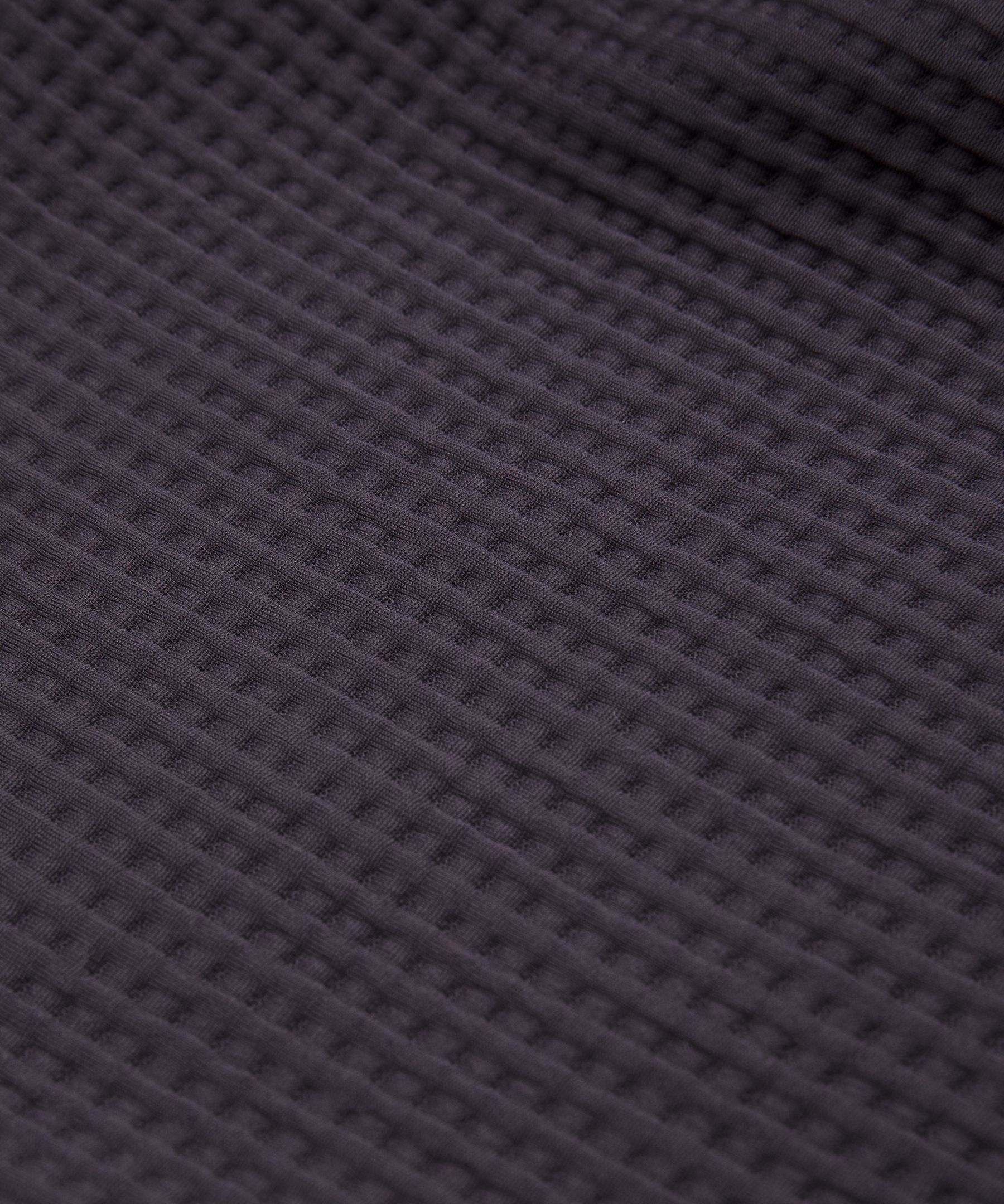 Lululemon Waffle-knit Half-zip Long-sleeve Shirt In Black