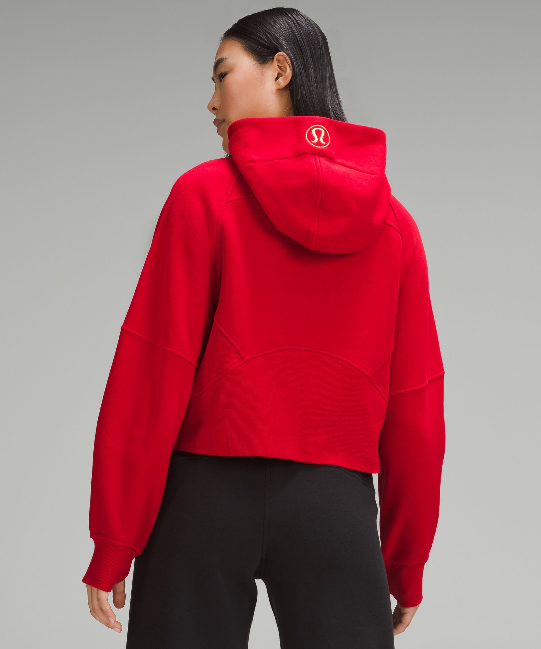 Lululemon Scuba Oversized 1/2 Zip Hoodie - Red Merlot - lulu fanatics