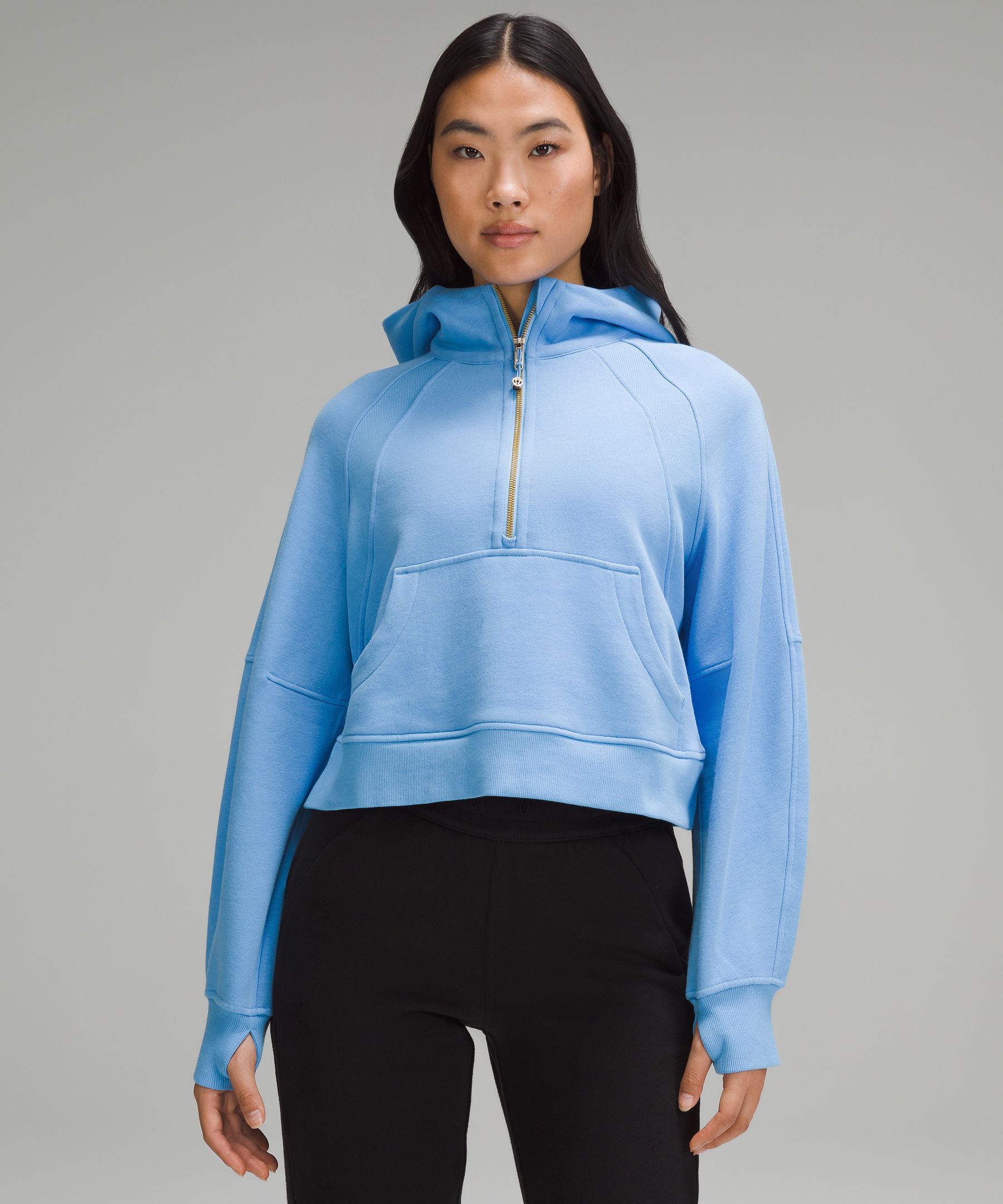 lululemon athletica, Tops, Lululemon Scuba Zip Hoodie Blue Size 6