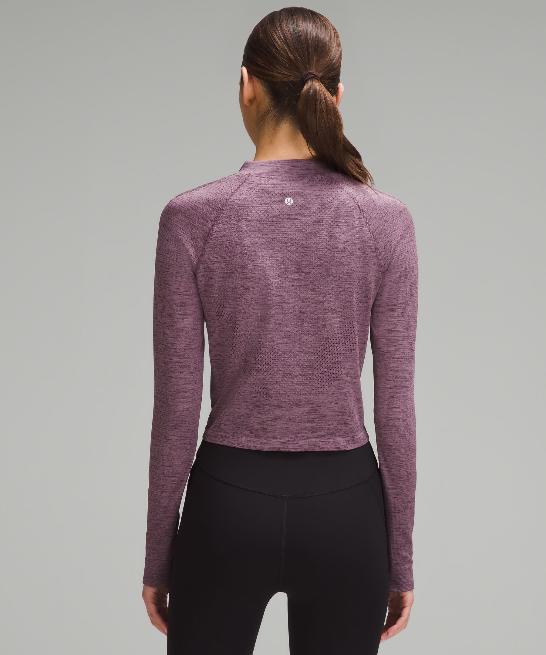 Shop Lululemon Swiftly Tech Mockneck Half Zip 2.0 Race Length