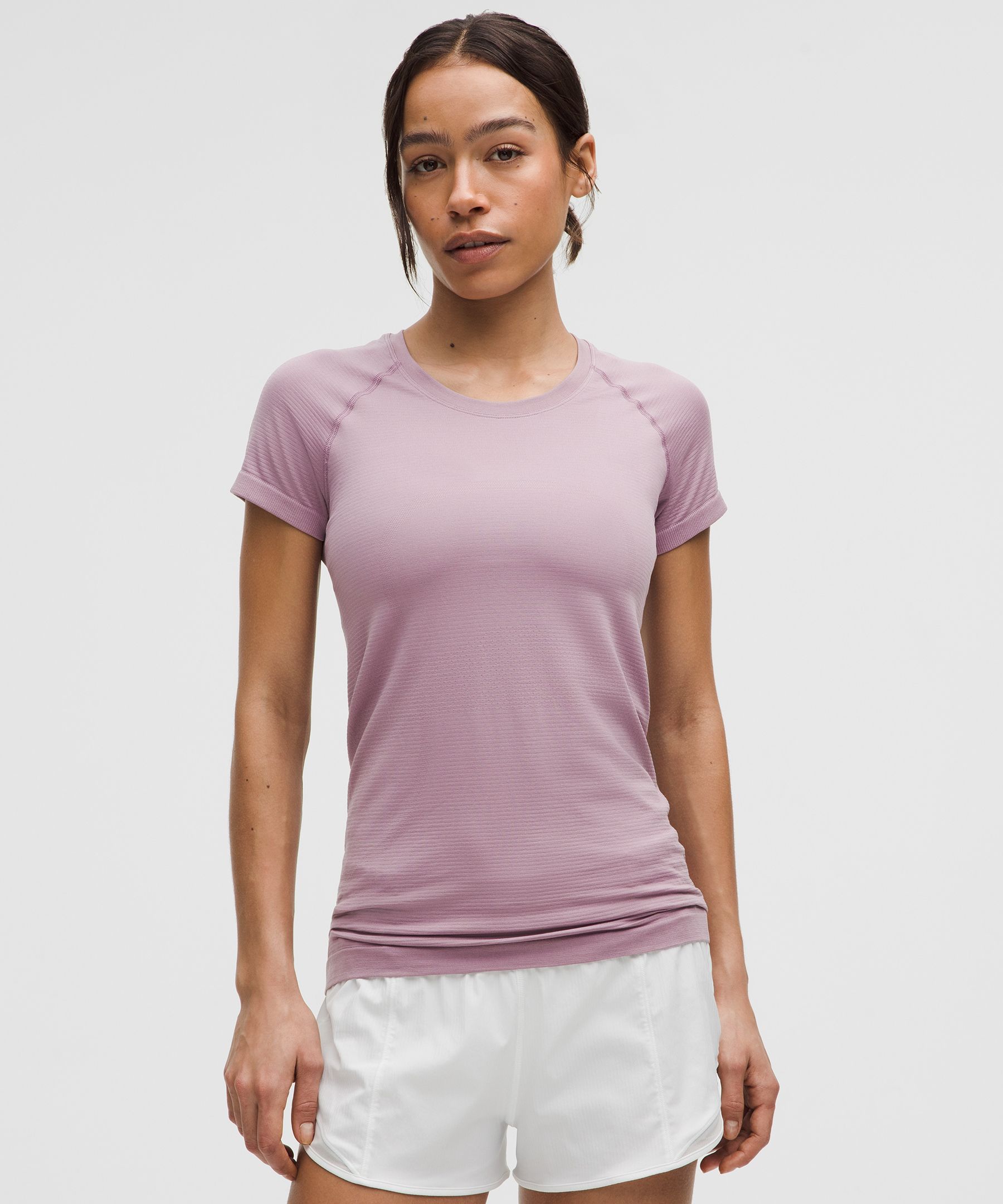 Swiftly Tech Short-Sleeve Shirt 2.0 Hip Length - Lavender Lux/Lavender Lux