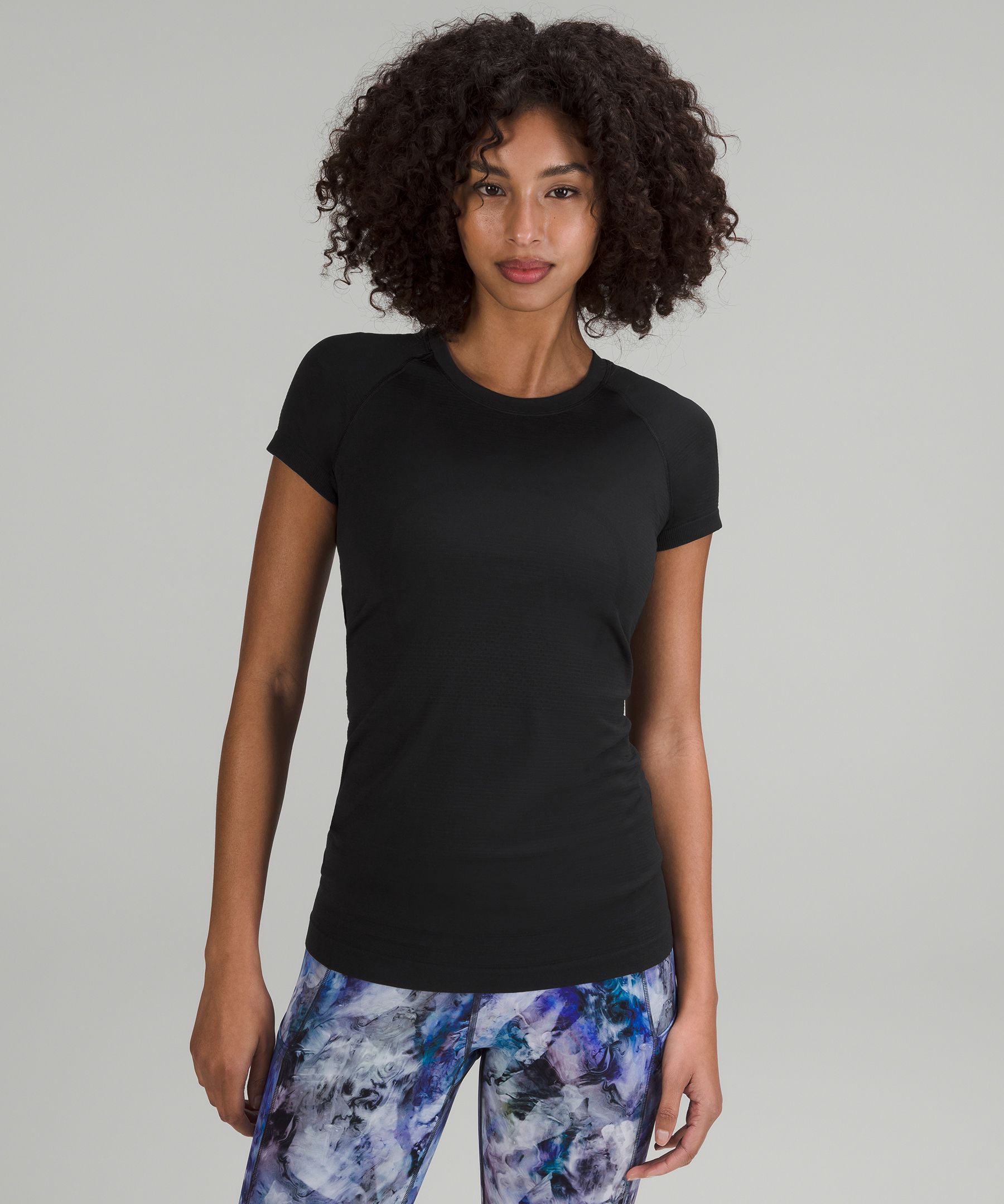 lululemon SWIFTLY TECH SHORT SLEEVE 2.0 - Basic T-shirt - slate  white/mottled light grey - Zalando.de