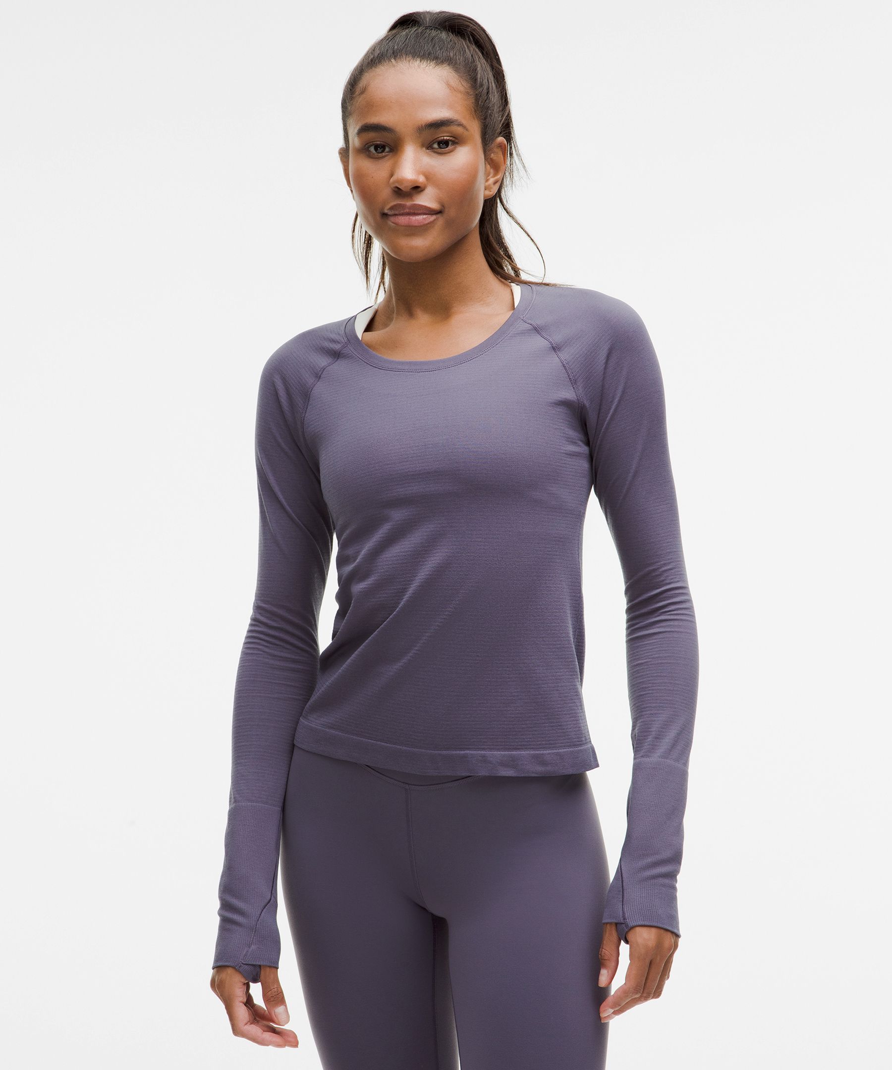 Lululemon swiftly tech long sleeve purple on sale