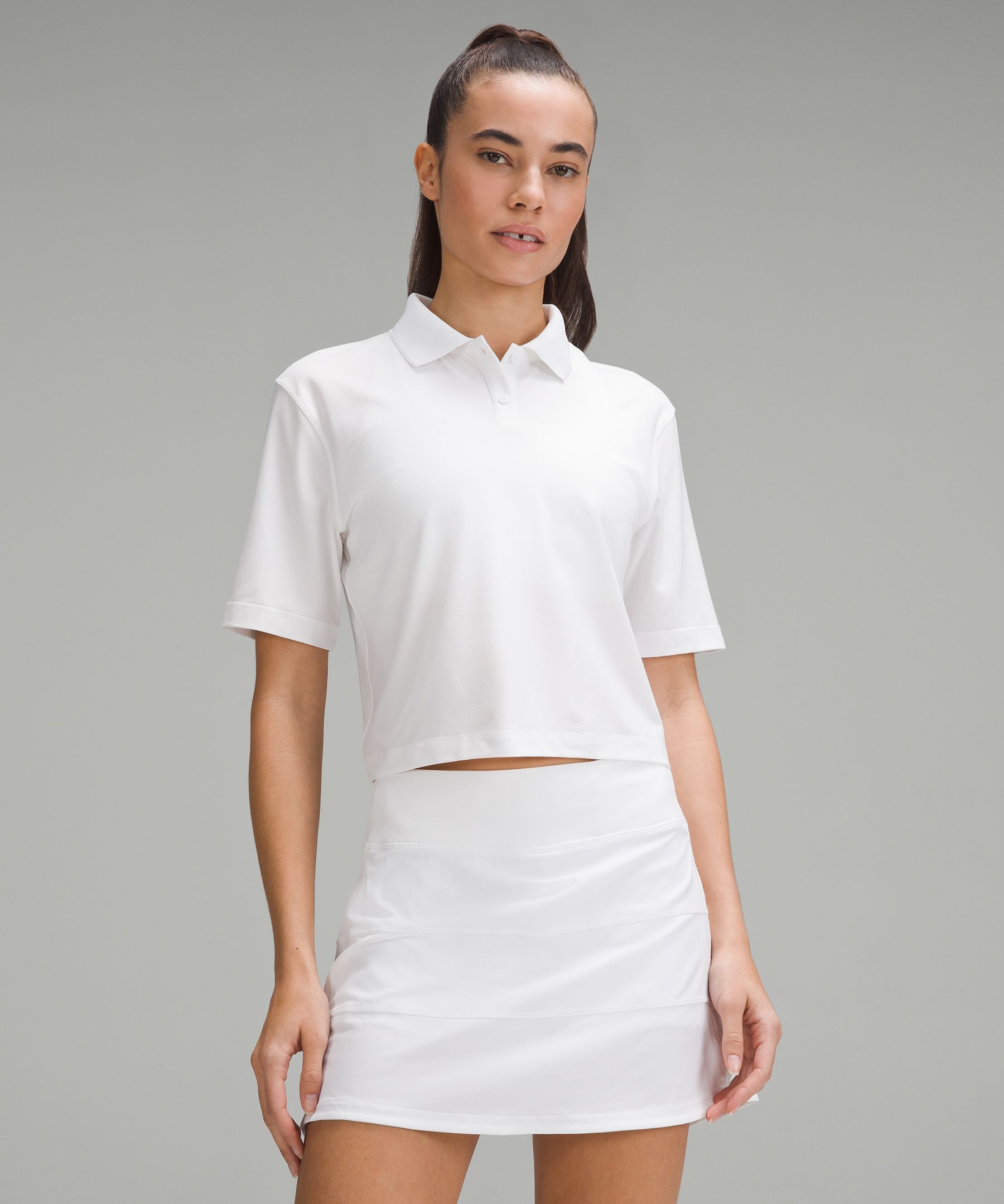 LULULEMON Stretch recycled-jacquard polo shirt