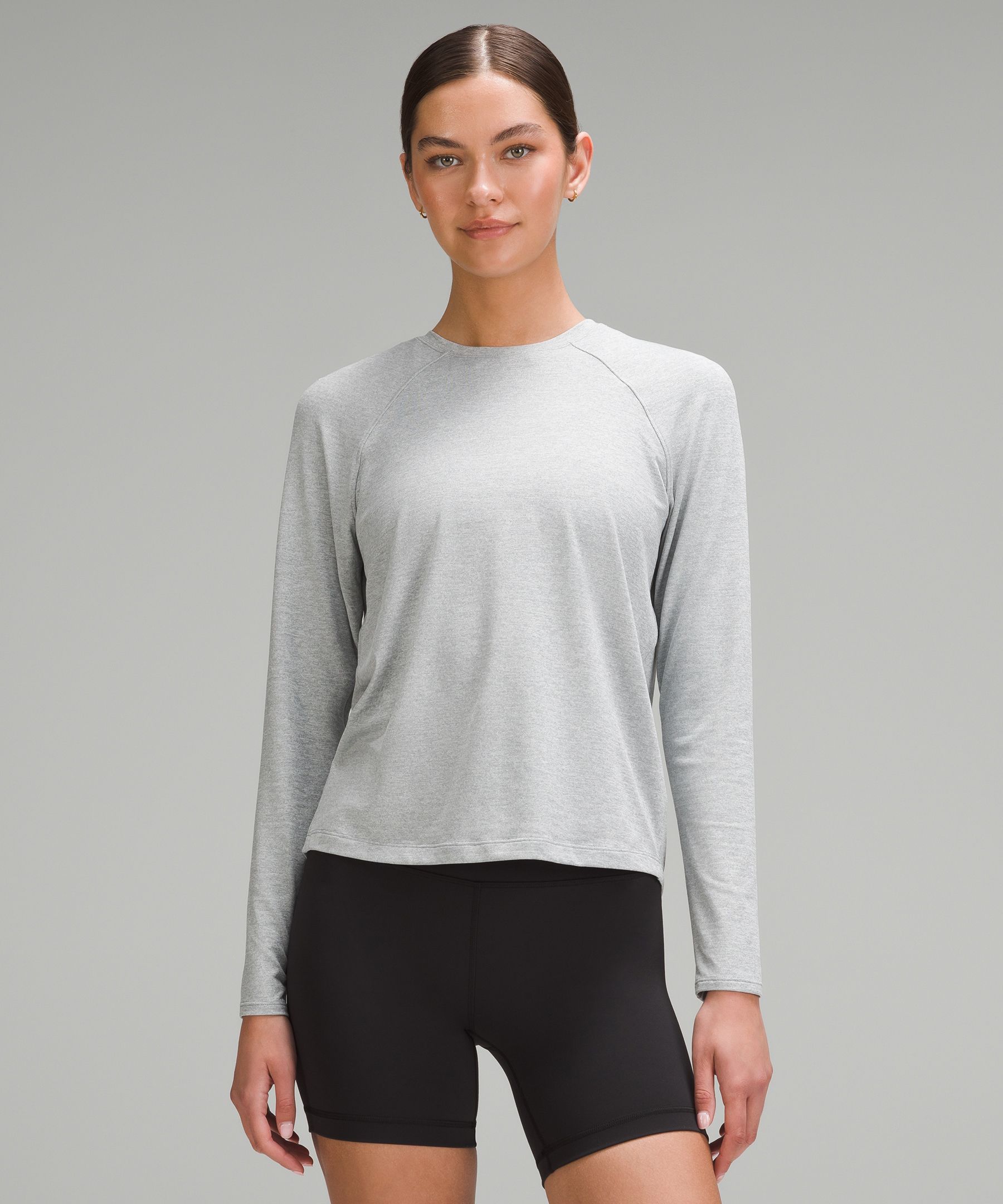 Lululemon License To Train Classic-fit Long-sleeve Shirt In Gray