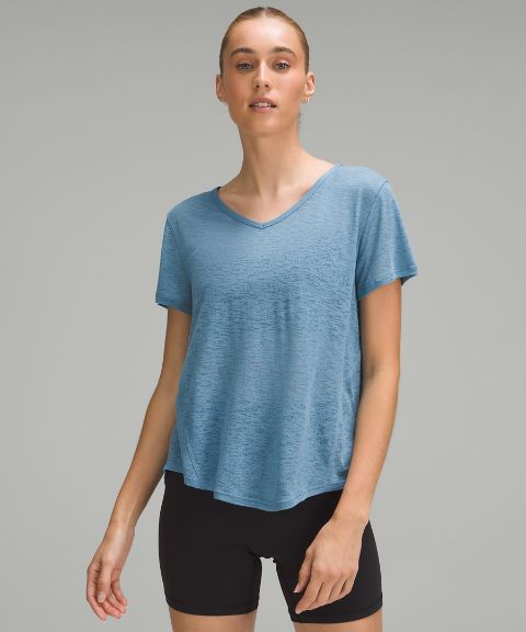 Lululemon Tie-Back Lightweight Yoga Short-Sleeve T-Shirt