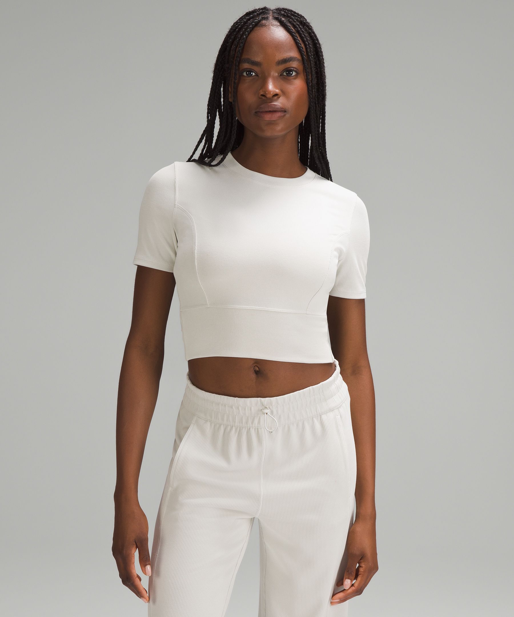 White Ribbed Top - Cutout Top - Short Sleeve Top - Lulus