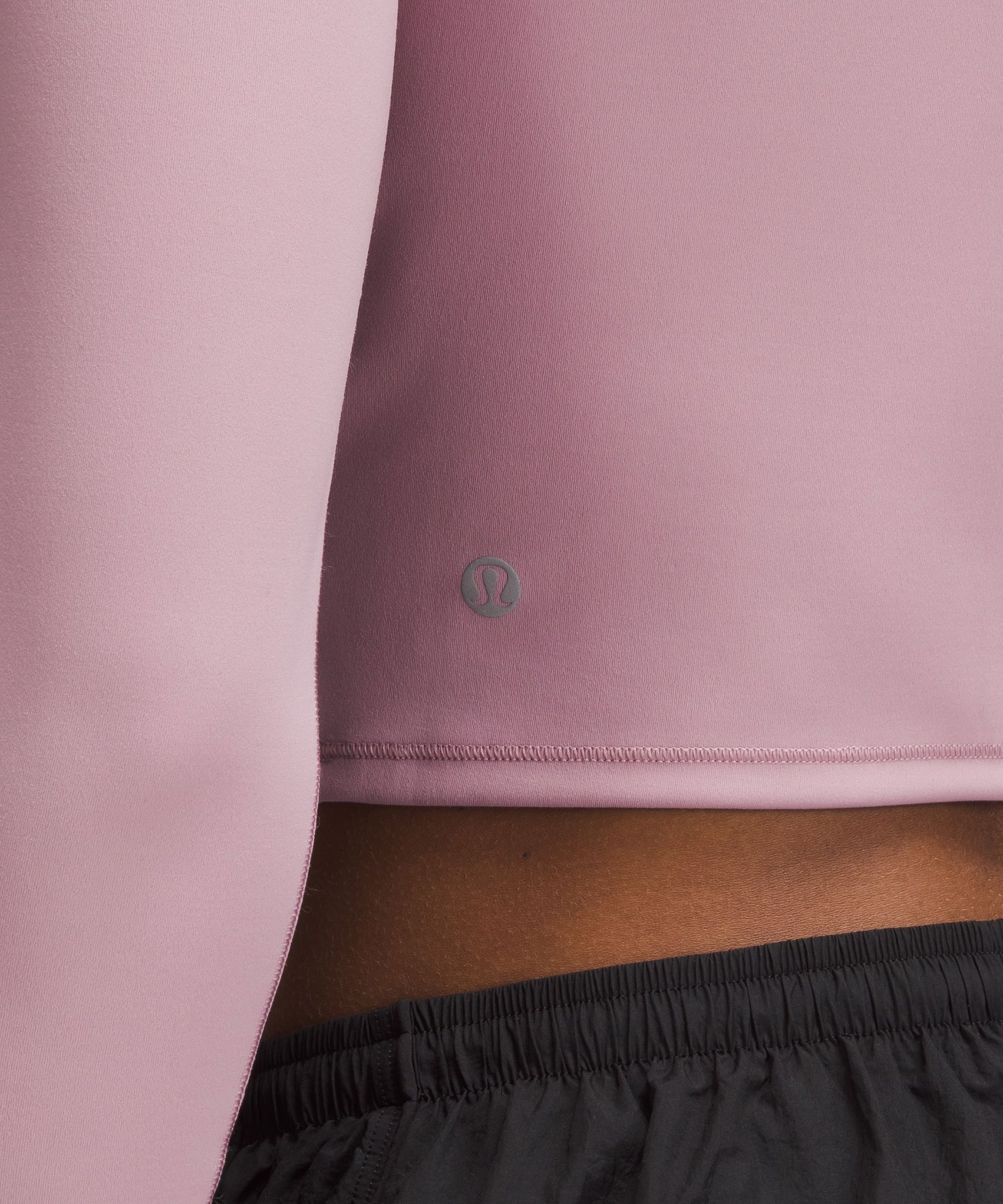 Lululemon Wunder Train Cropped Long-sleeve Shirt In Pink