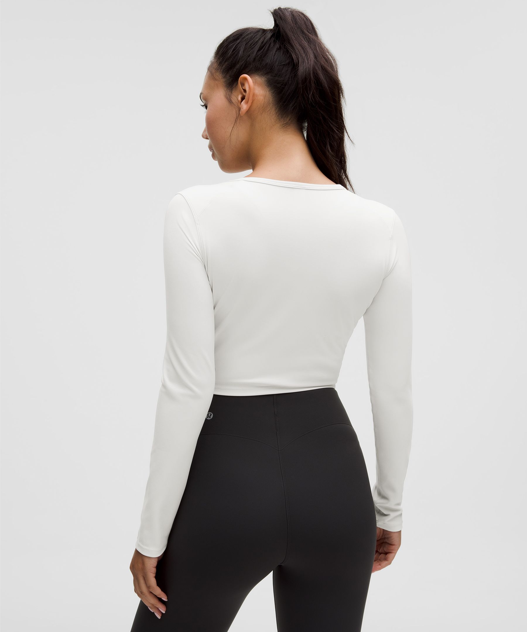 Lululemon Wunder Train Cropped Long-sleeve Shirt