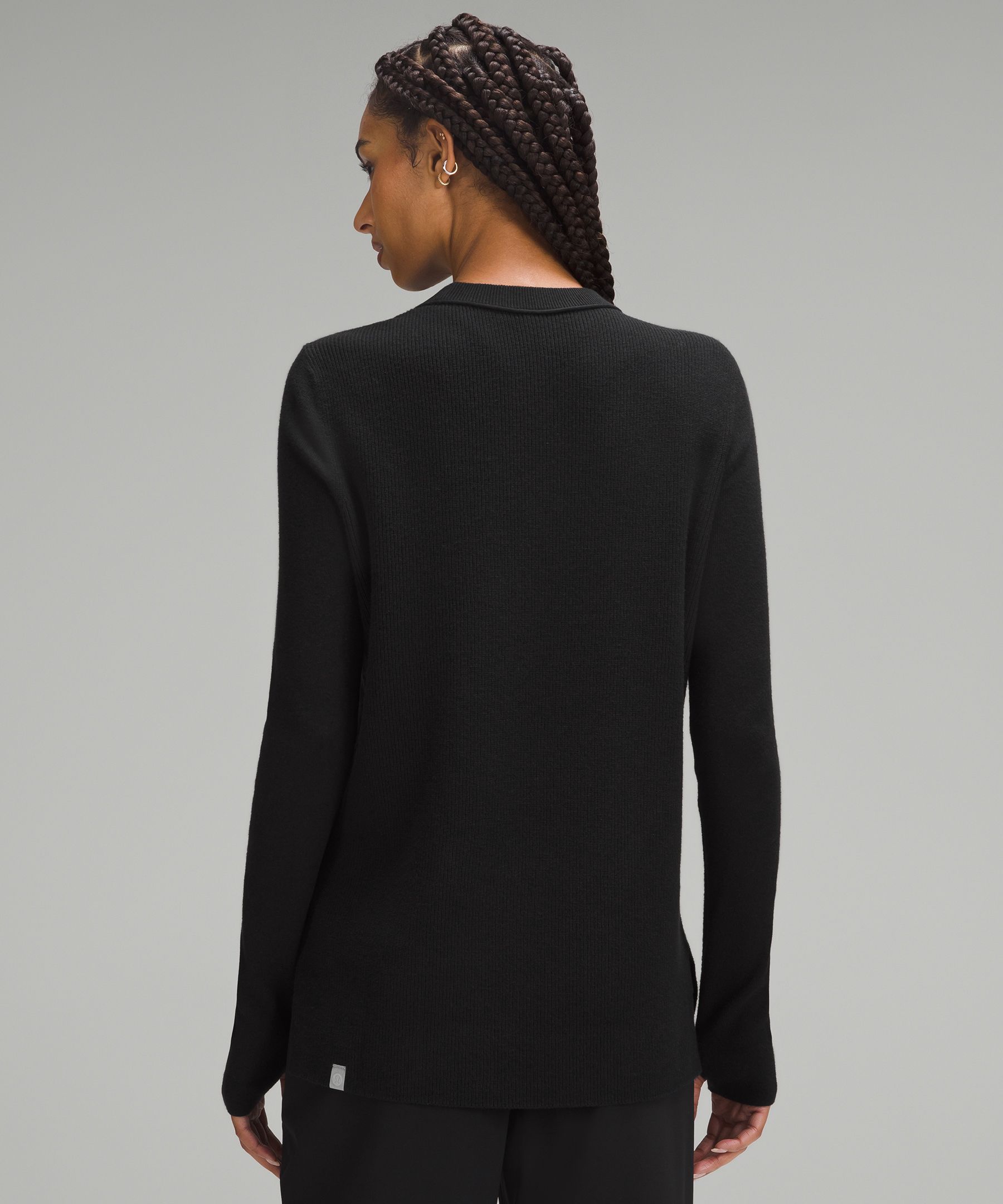 Shop Lululemon Take It All In Cotton-blend Sweater