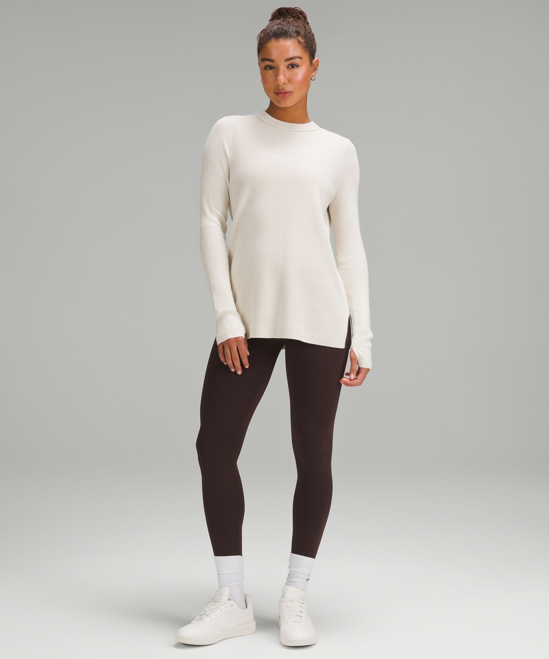 Shop Lululemon Take It All In Cotton-blend Sweater