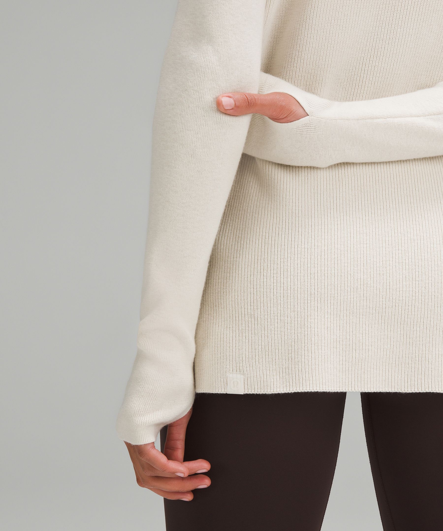 Shop Lululemon Take It All In Cotton-blend Sweater