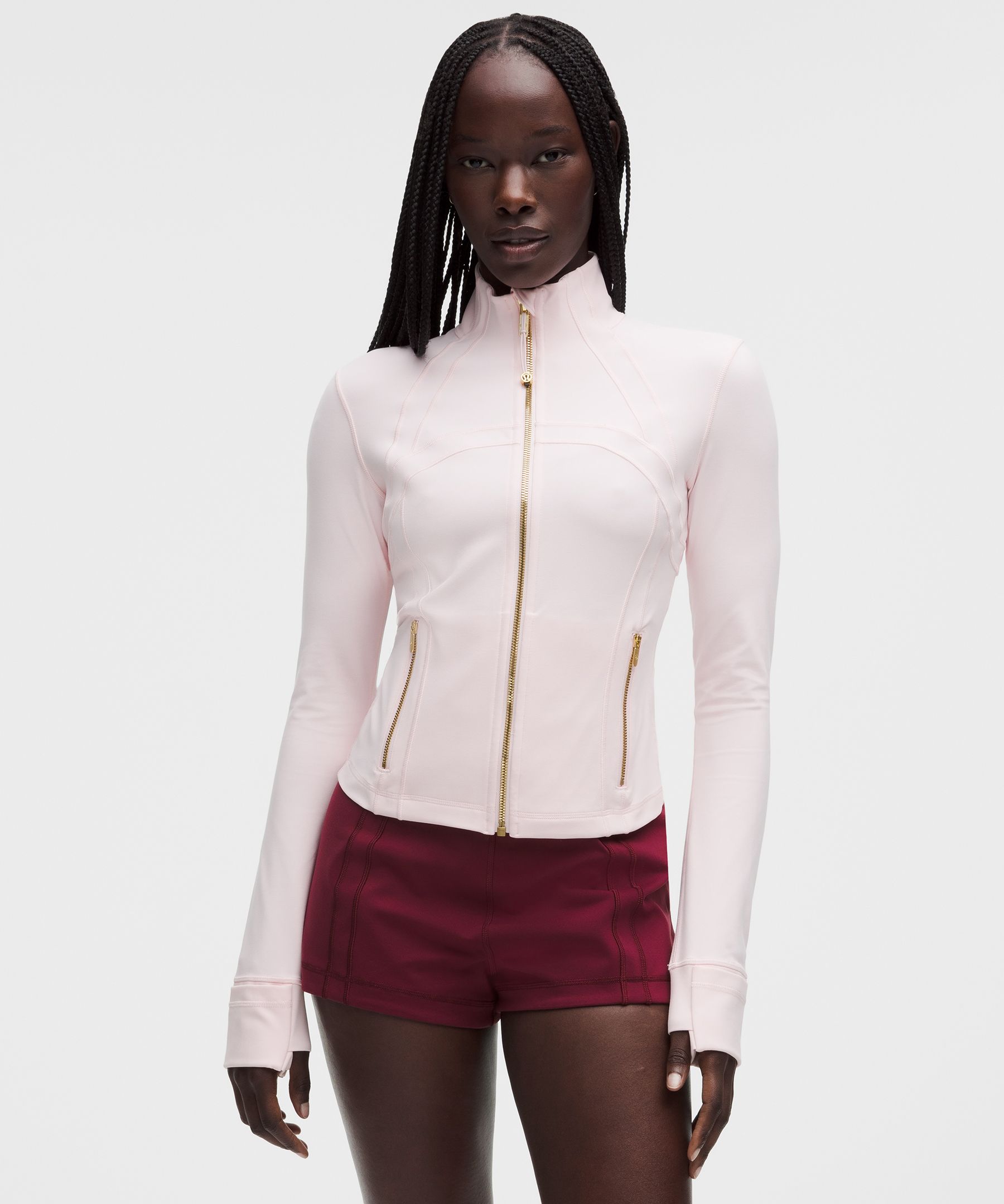 lululemon – Women’s Define Cropped Jacket Nulu – Color Pink/Gold – Size 4
