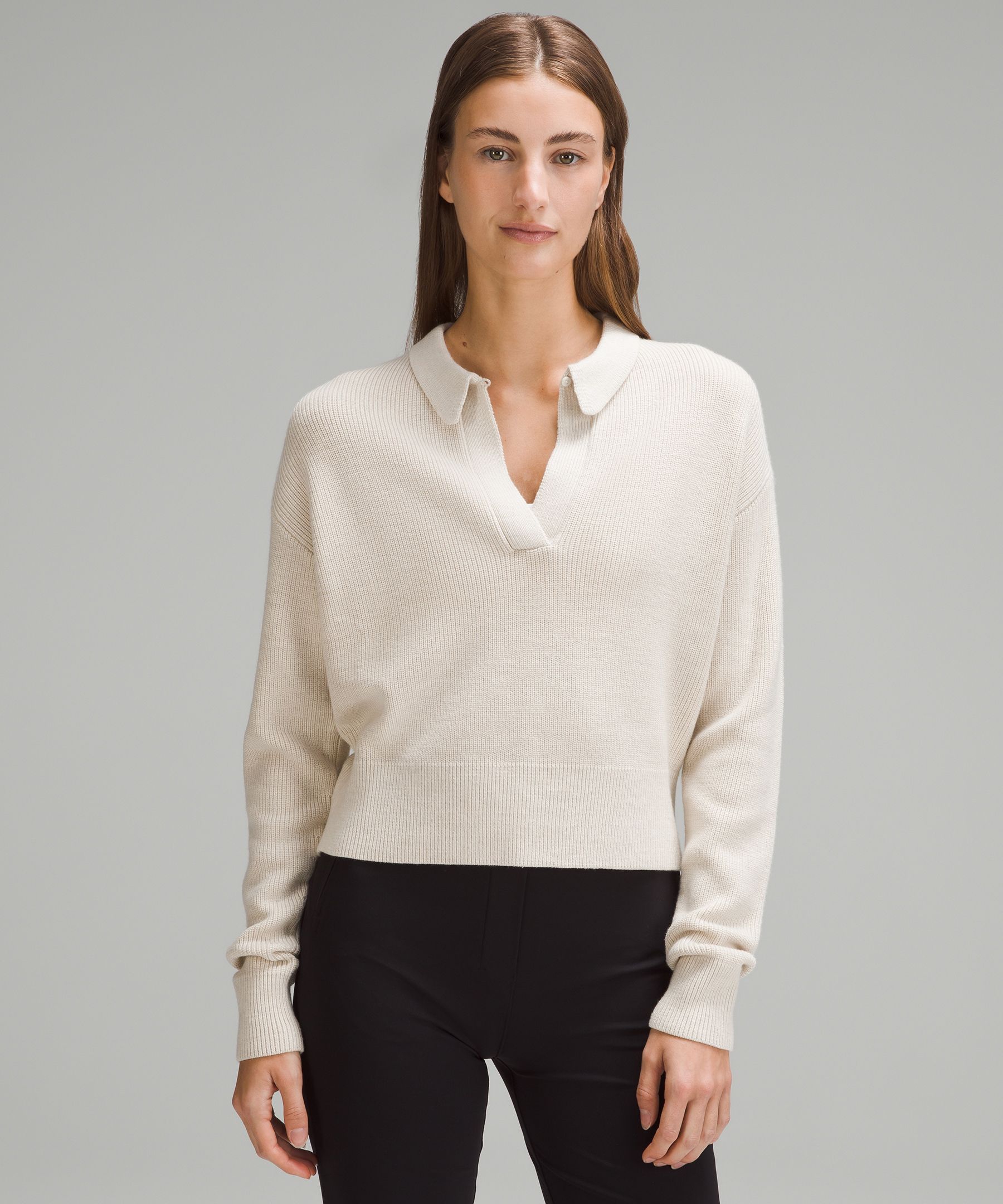 Lululemon Collared Merino Wool-blend Sweater