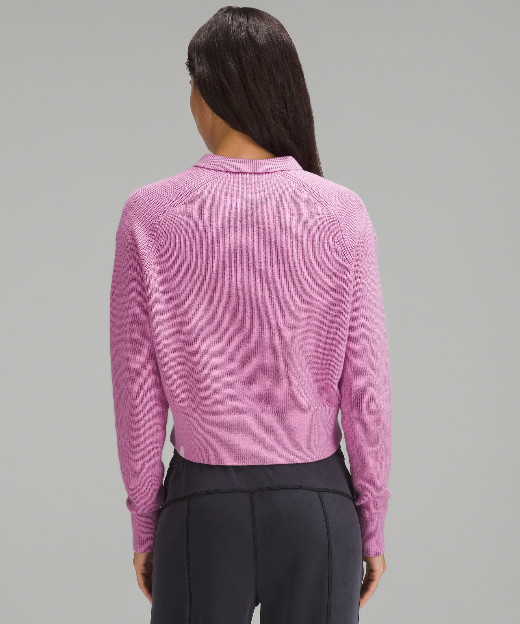 Shop Lululemon Collared Merino Wool-blend Sweater