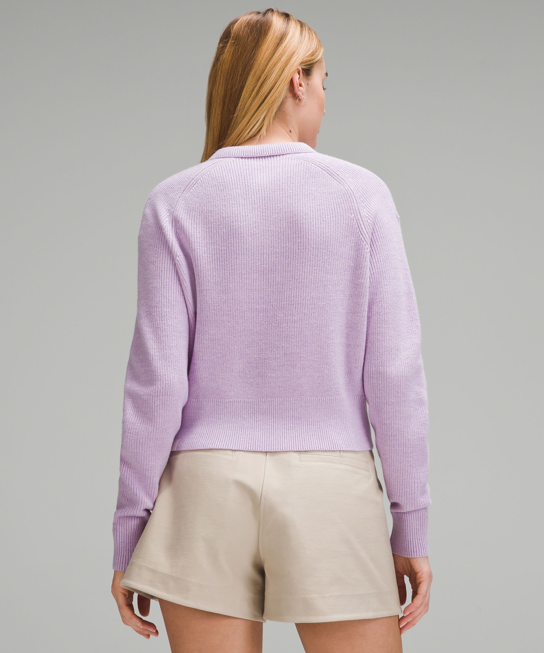 Shop Lululemon Collared Merino Wool-blend Sweater
