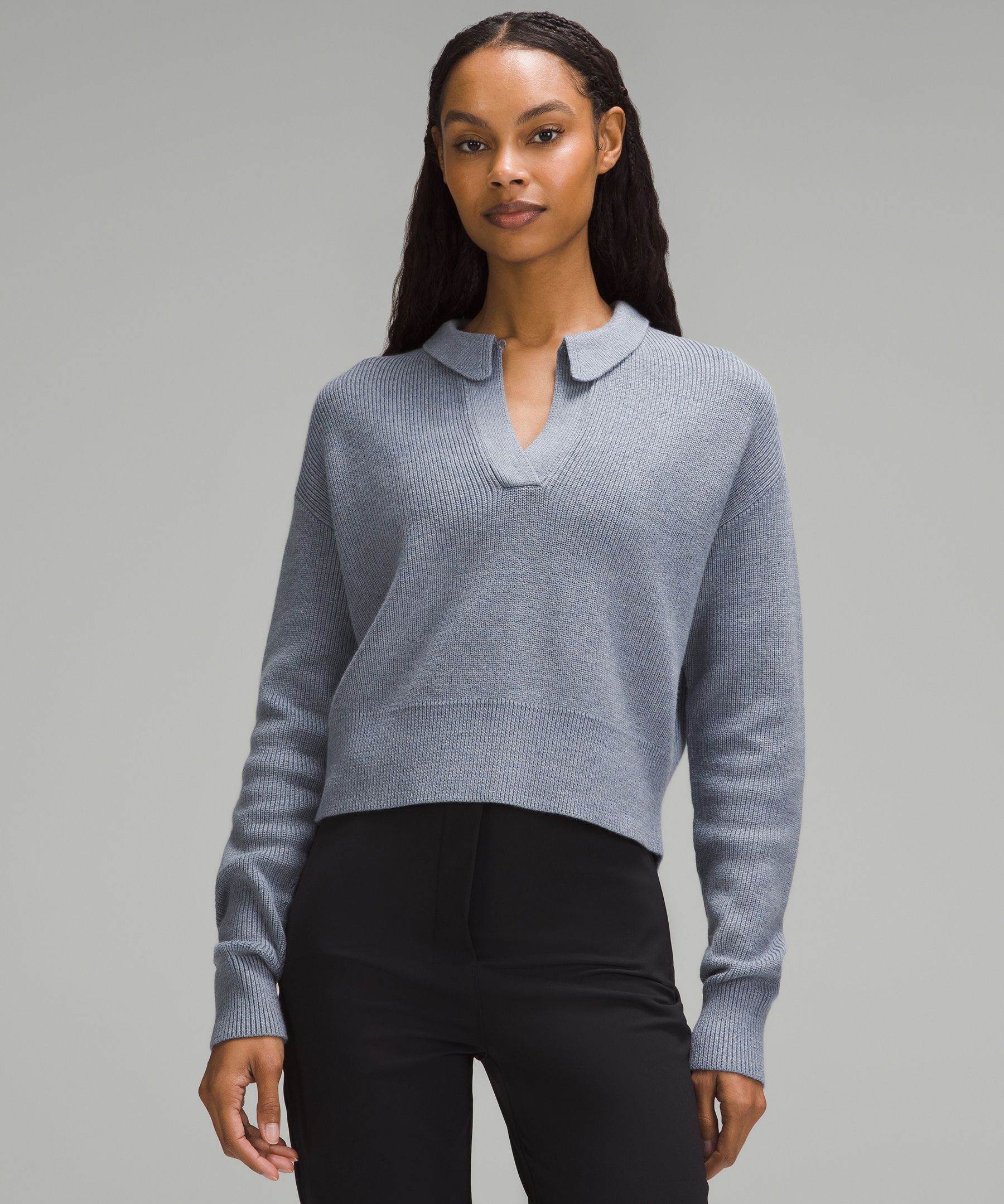 Lululemon athletica Collared Merino Wool-Blend Sweater