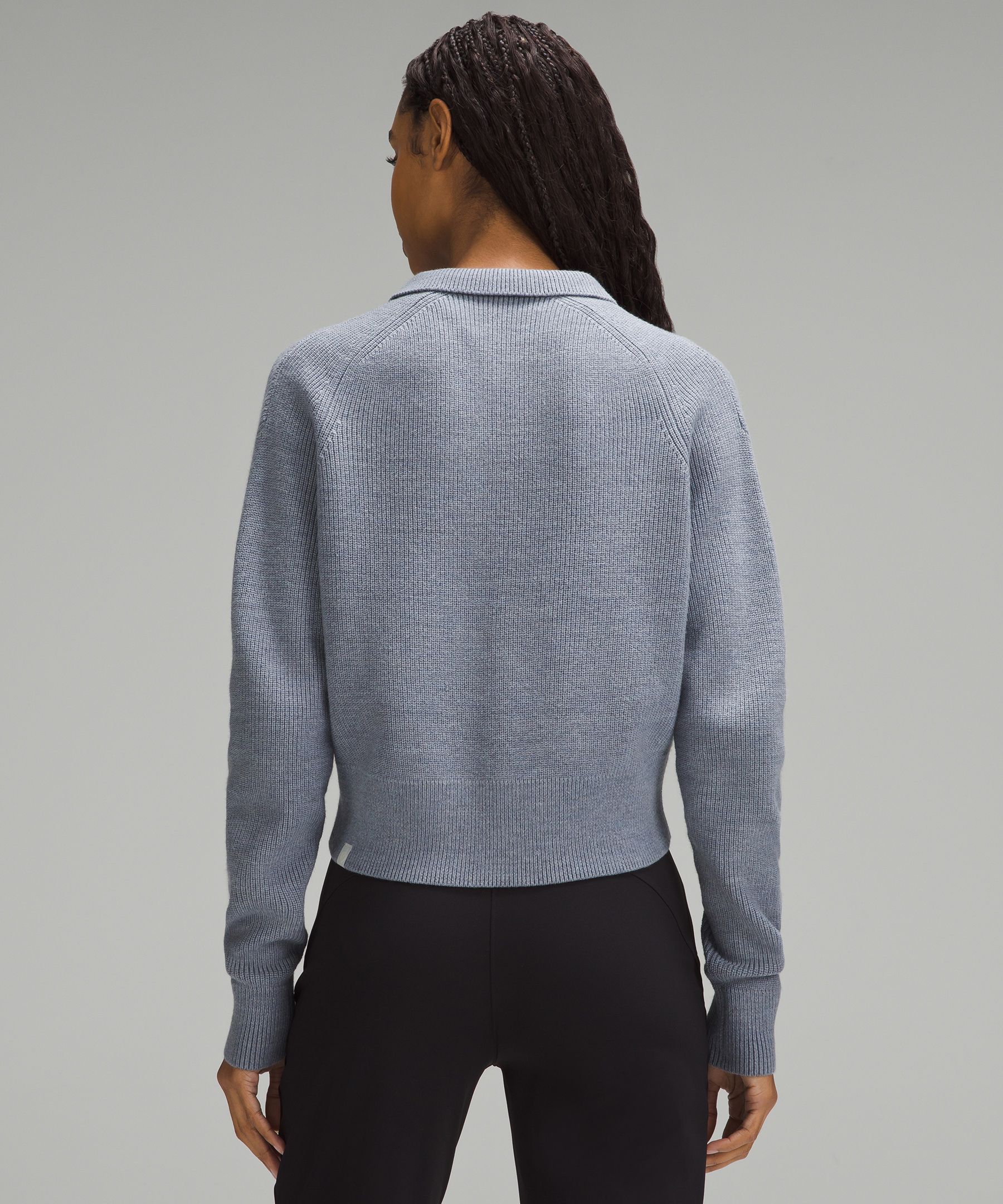 Collared Merino Wool-Blend Sweater | Women's Hoodies & Sweatshirts