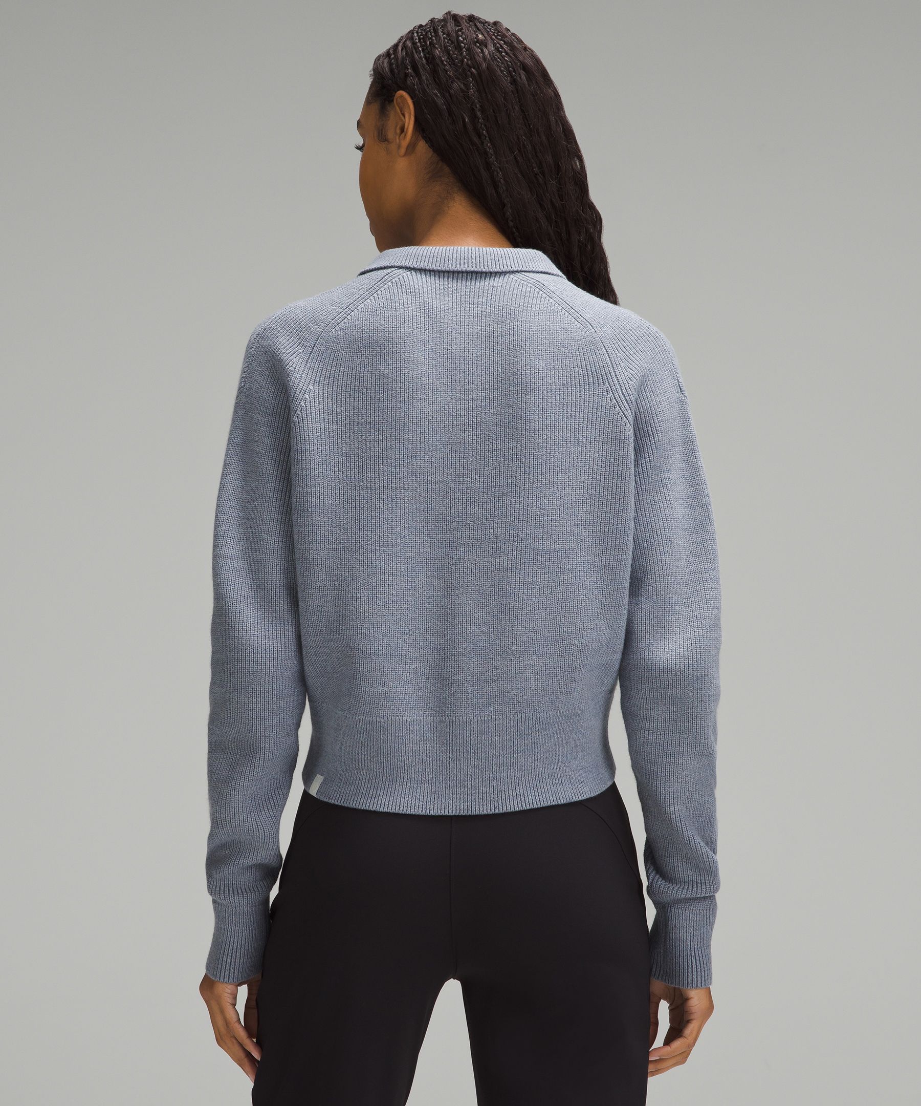 Shop Lululemon Collared Merino Wool-blend Sweater