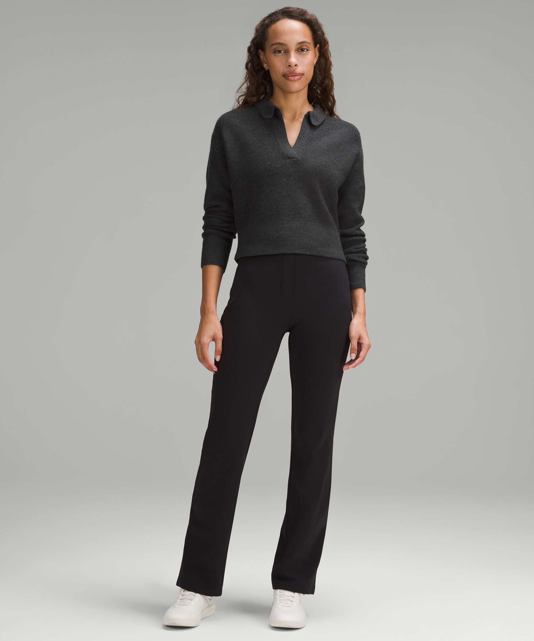 lululemon lab Merino Wool-Knit High-Rise Slouch Pant