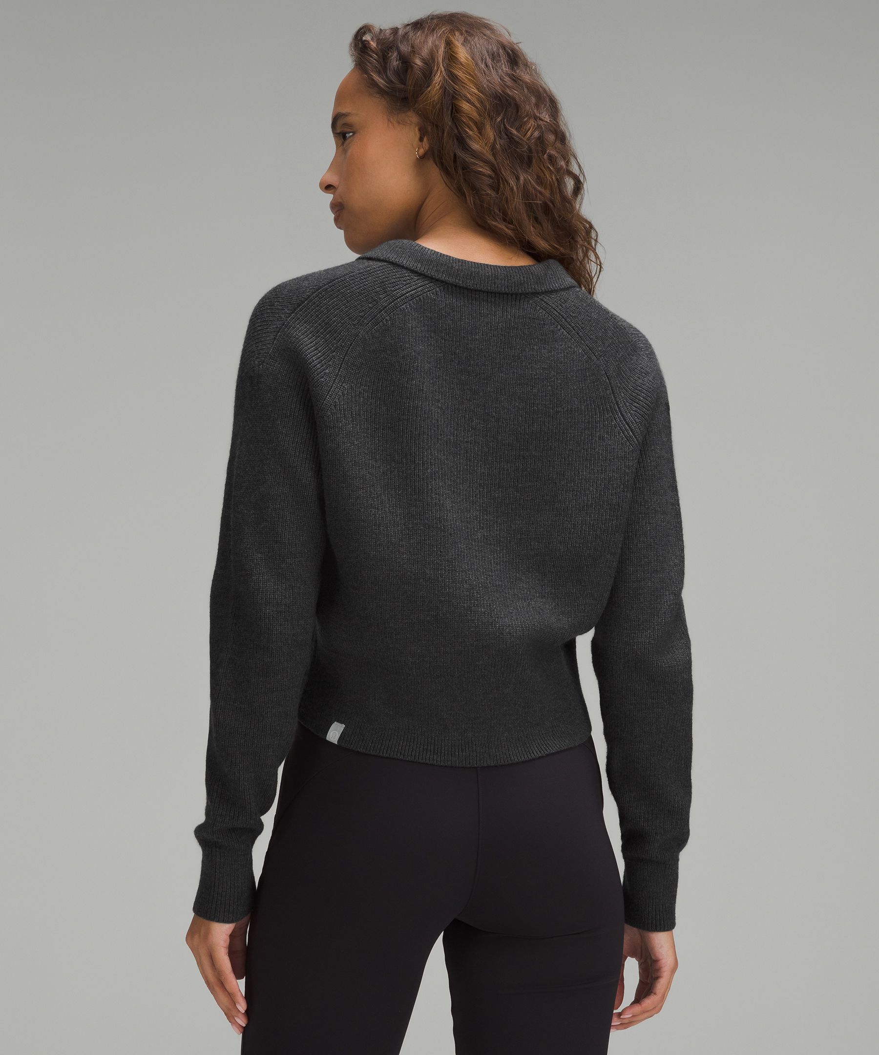 Shop Lululemon Collared Merino Wool-blend Sweater