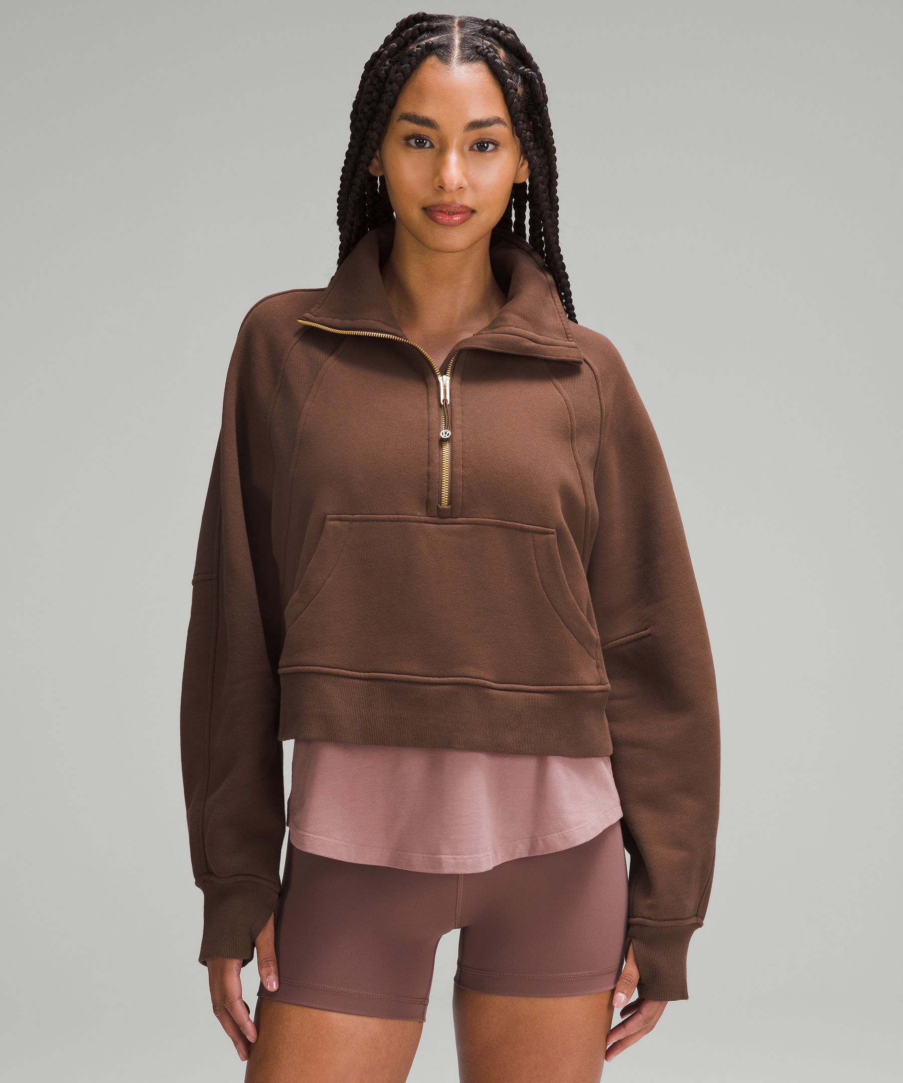 Lululemon athletica Scuba Oversized Half-Zip Hoodie *Gold Zip, Women's  Hoodies & Sweatshirts