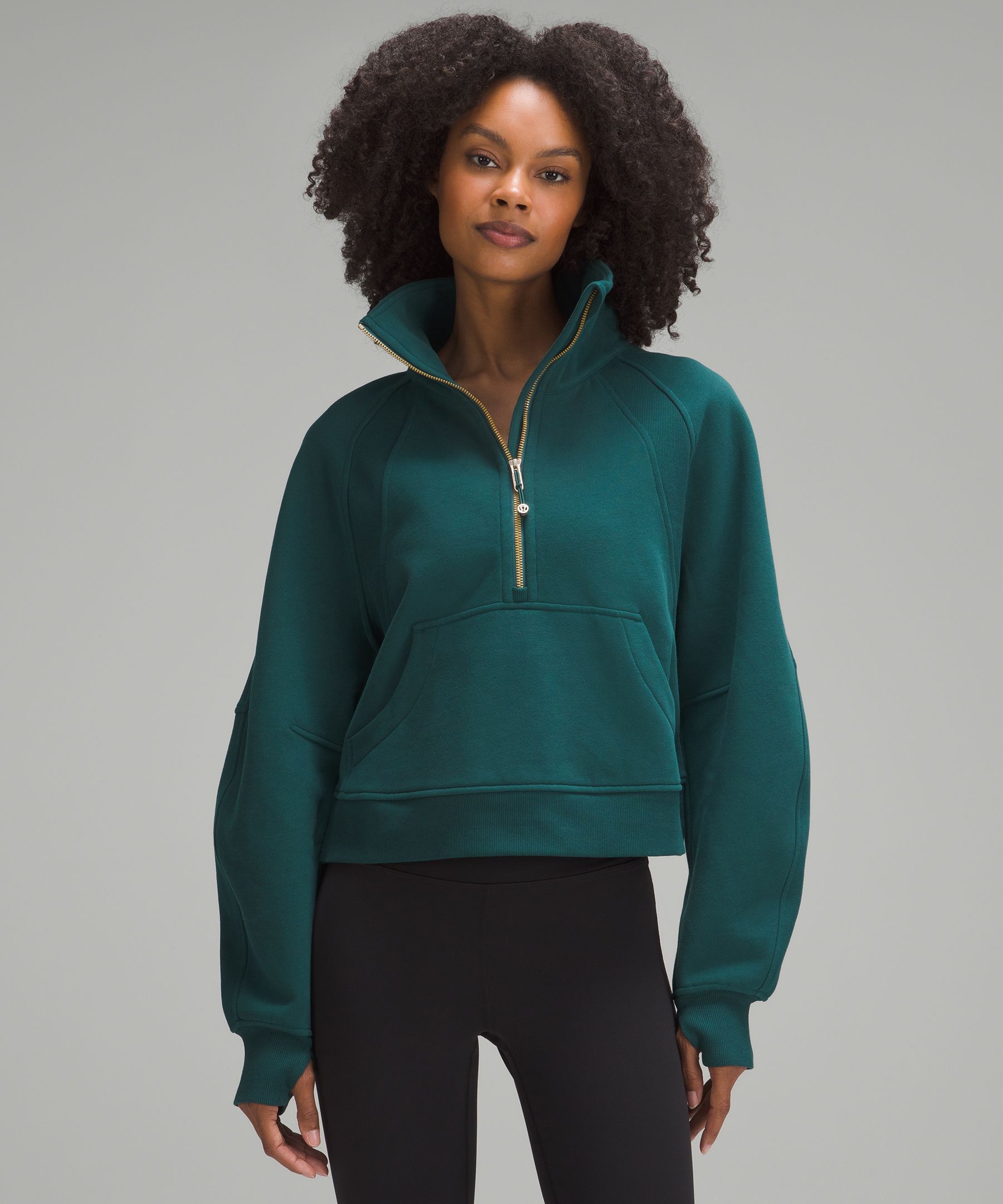 LULULEMON Scuba Half-Zip cotton-blend hoodie