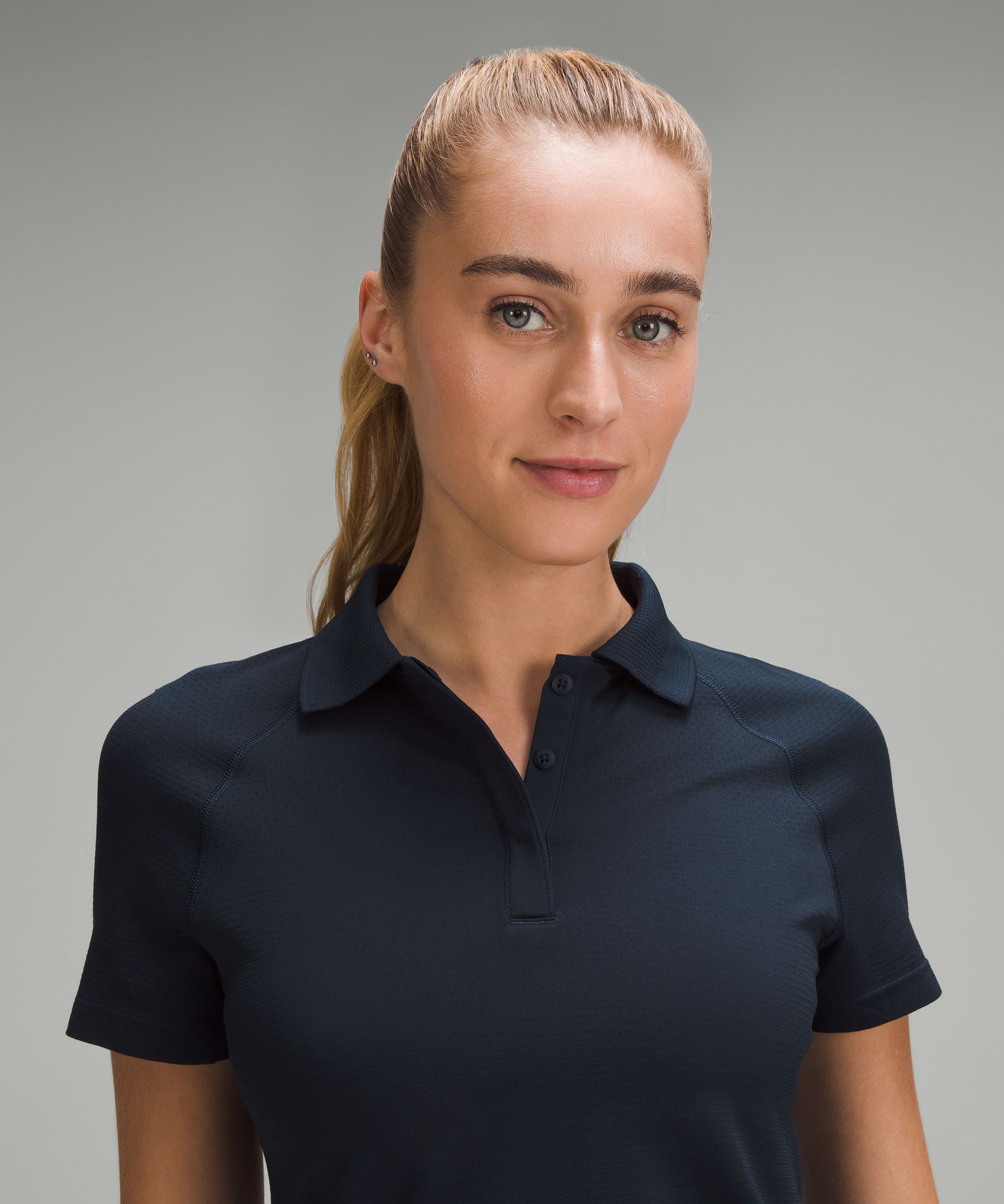 Lululemon Swiftly Tech Relaxed-Fit Polo Shirt Size 10 Cropped Lip