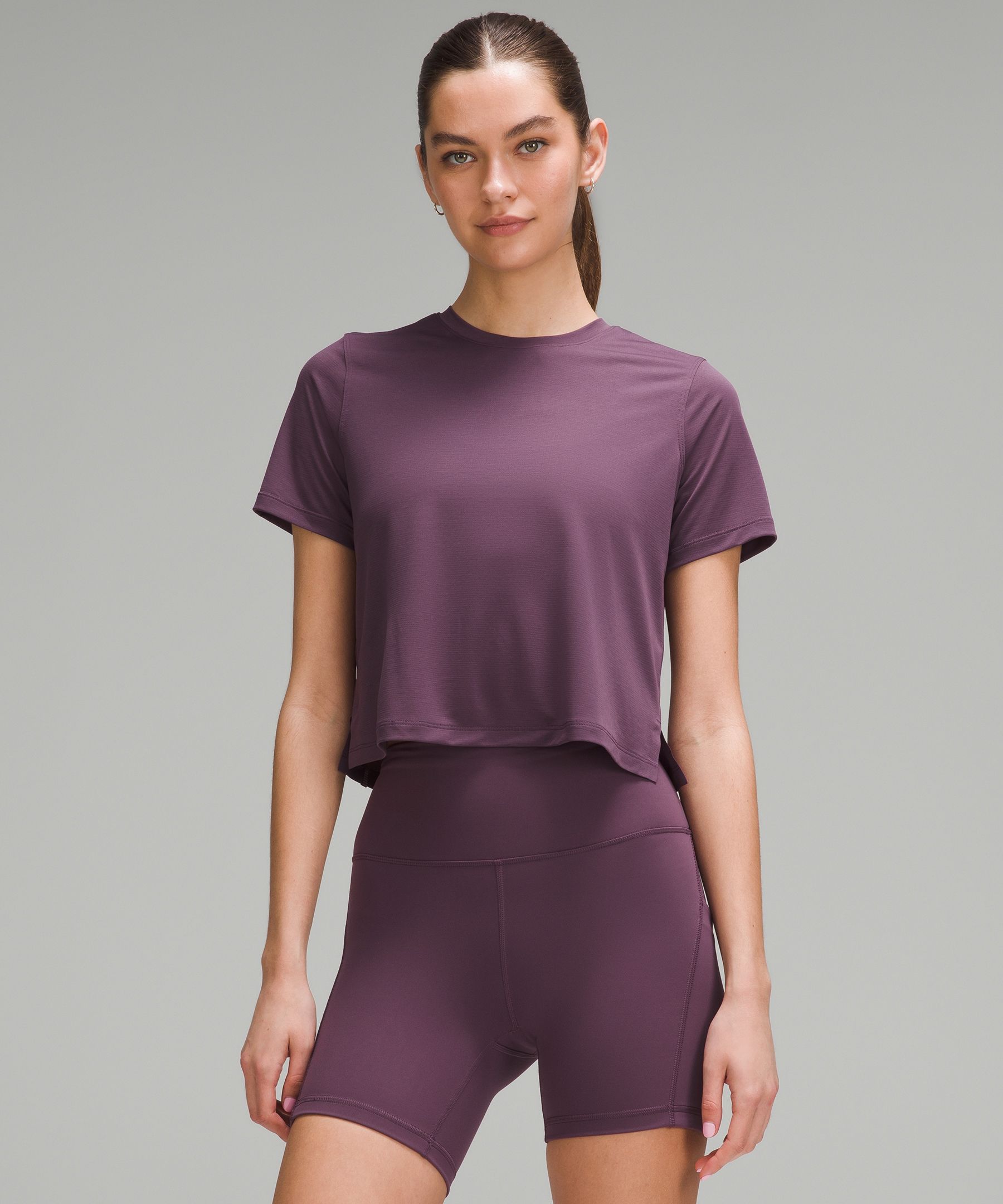 Lululemon Ultralight Waist-length T-shirt In Purple