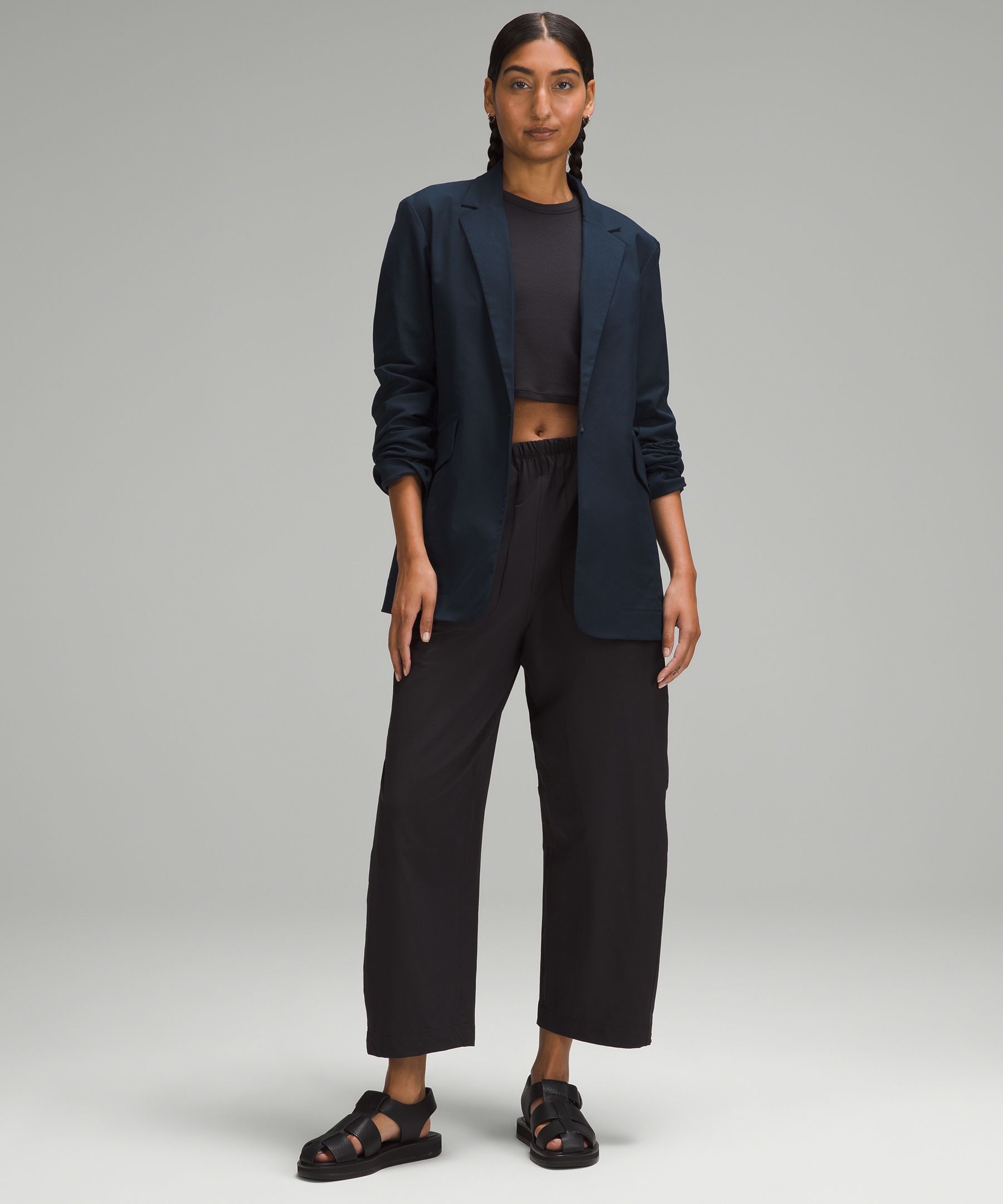 Shop Lululemon Relaxed-fit Twill Blazer