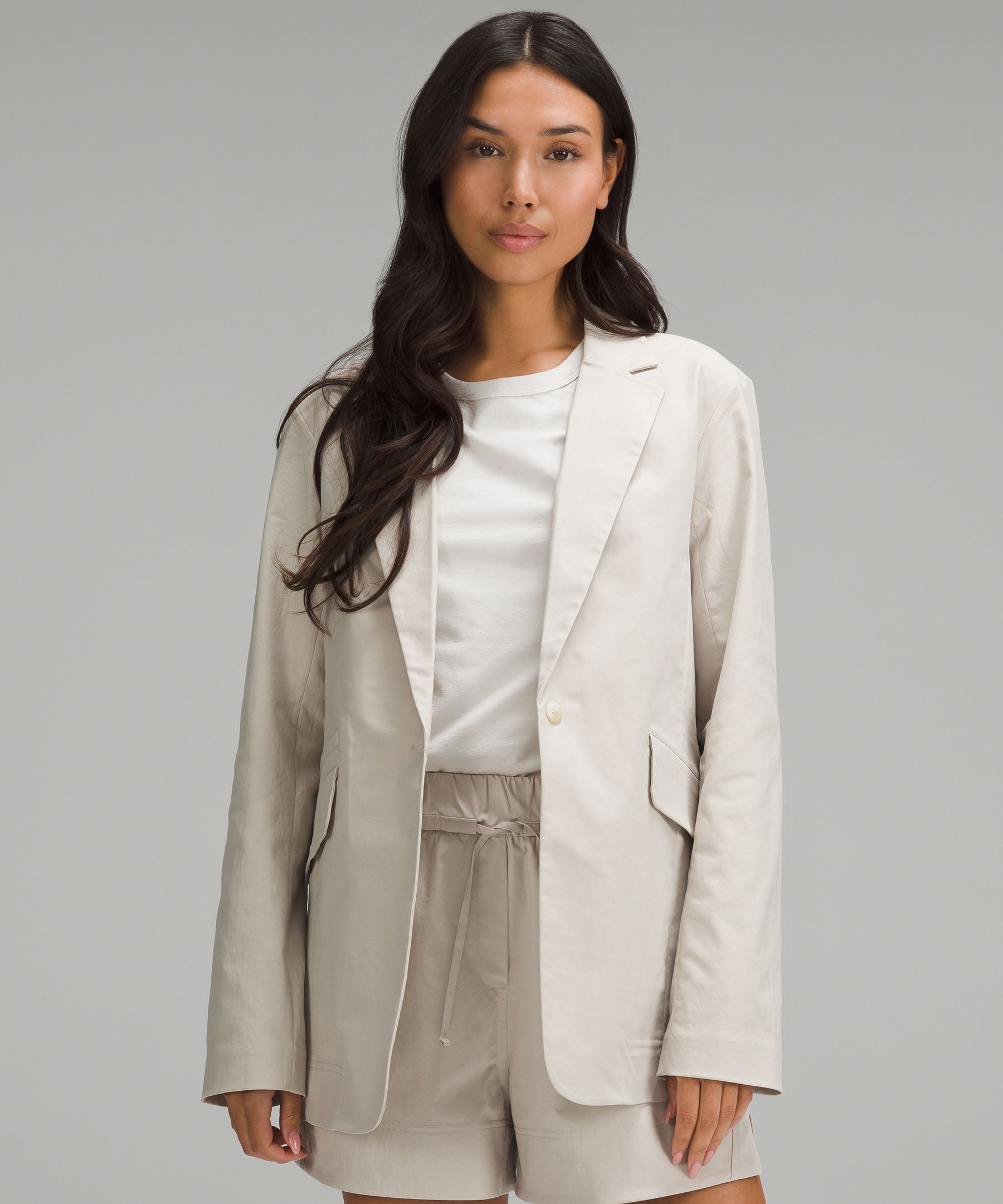 Lululemon Relaxed-fit Smooth Twill Blazer In Neutral