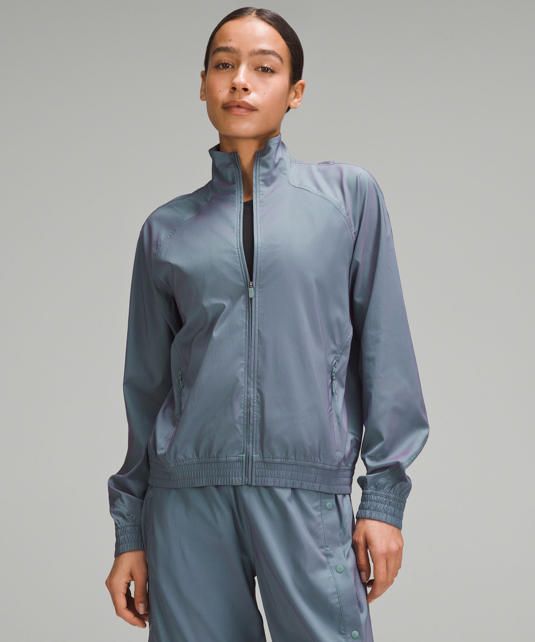 Relaxed-Fit Track Jacket *Iridescent | Women's Hoodies & Sweatshirts ...