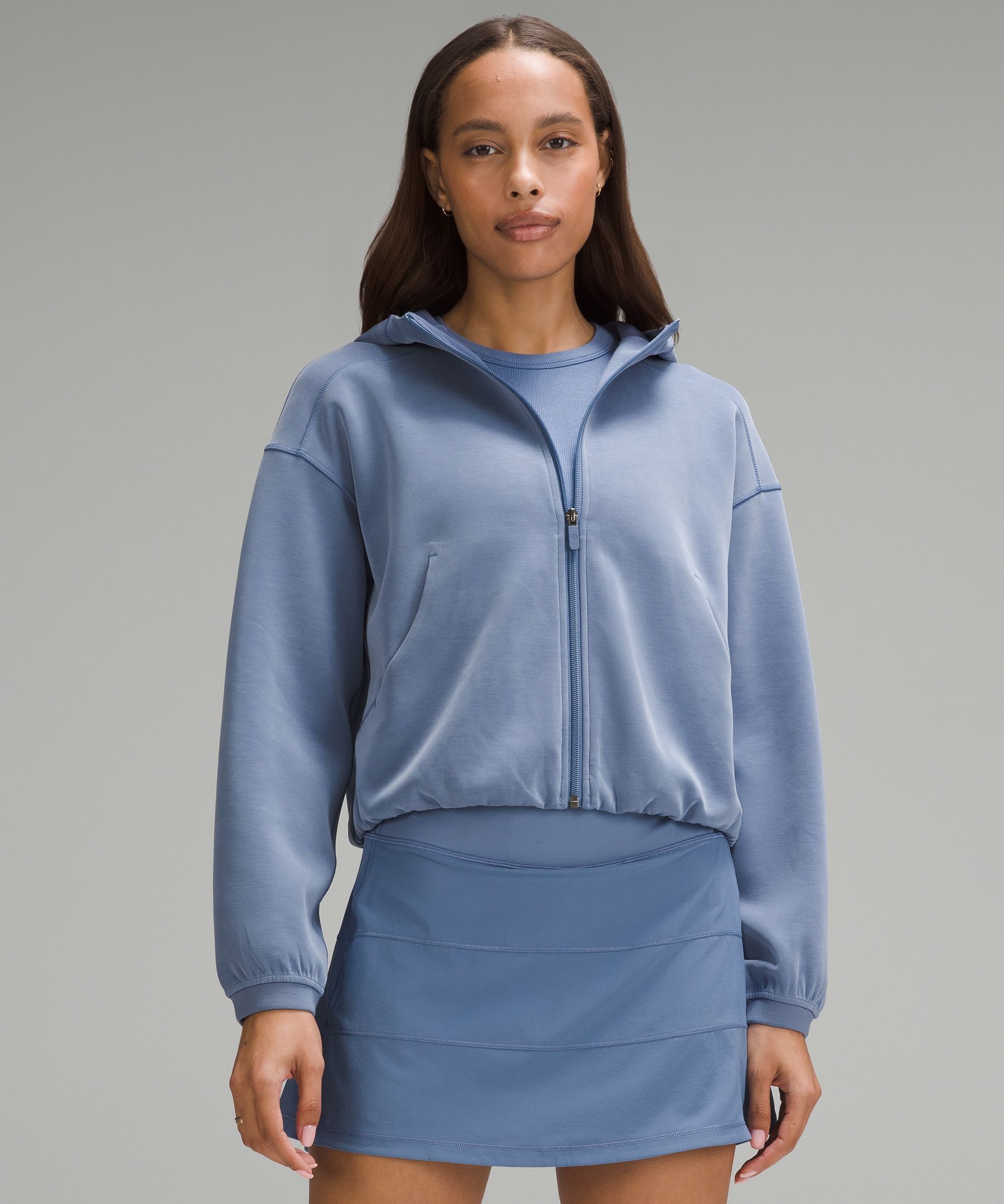 Shop Lululemon Softstreme Full-zip Hoodie