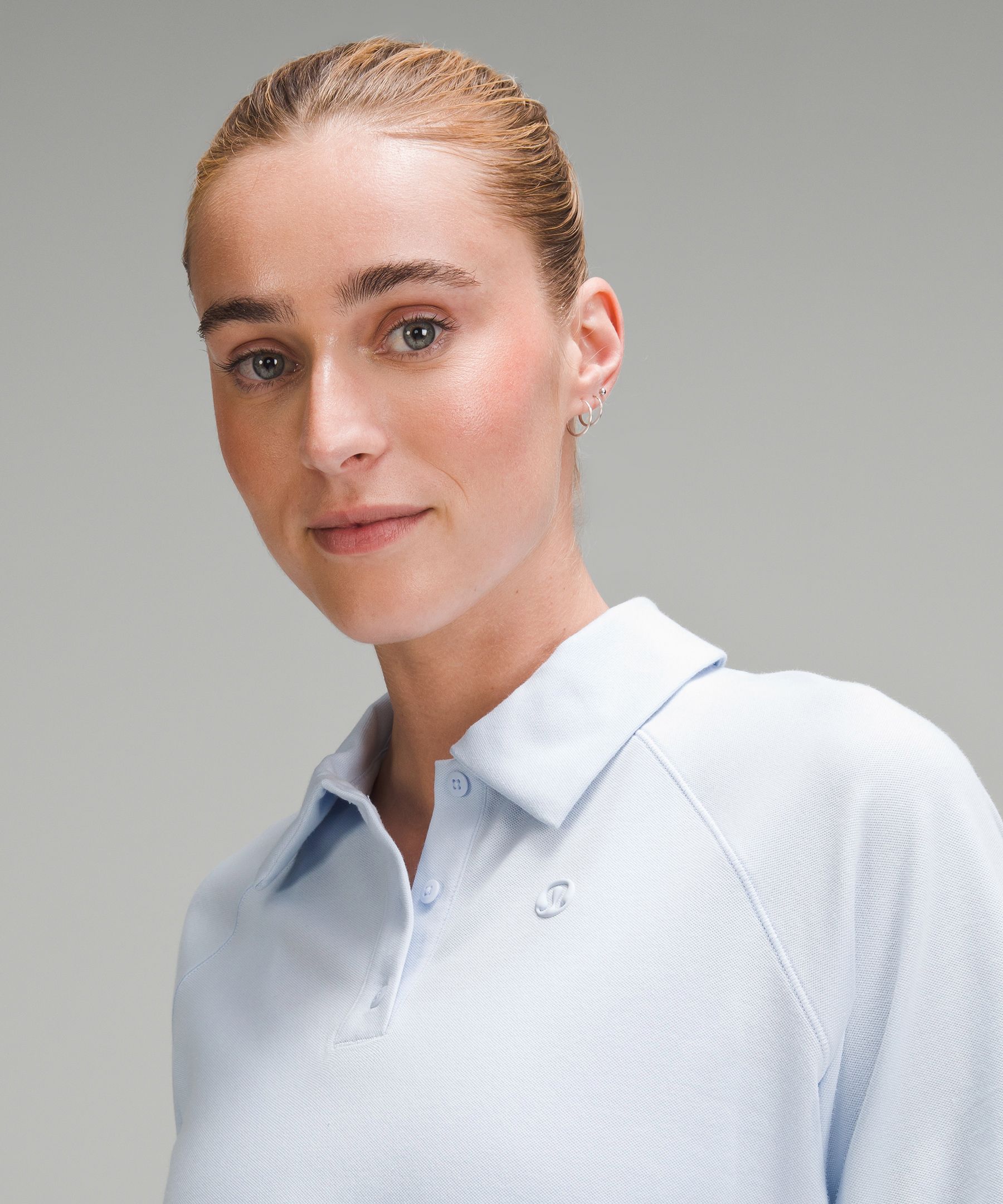 Pique Knit Short-Sleeve Polo Shirt