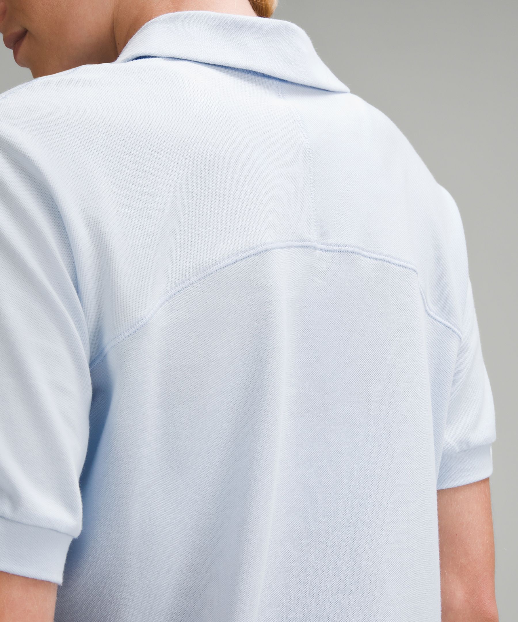 Pique Knit Short-Sleeve Polo Shirt