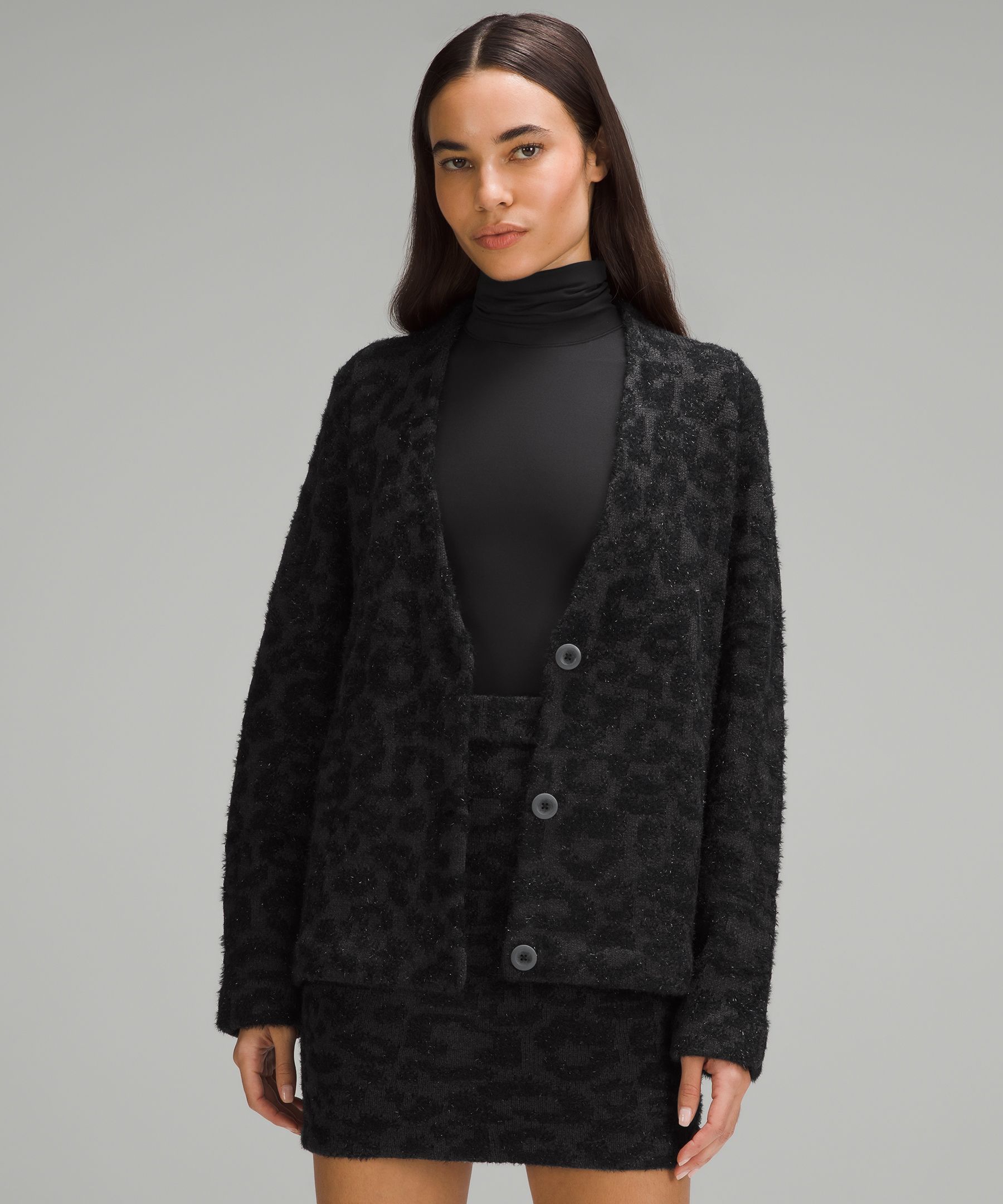 Lululemon Wool-blend Jacquard Cardigan