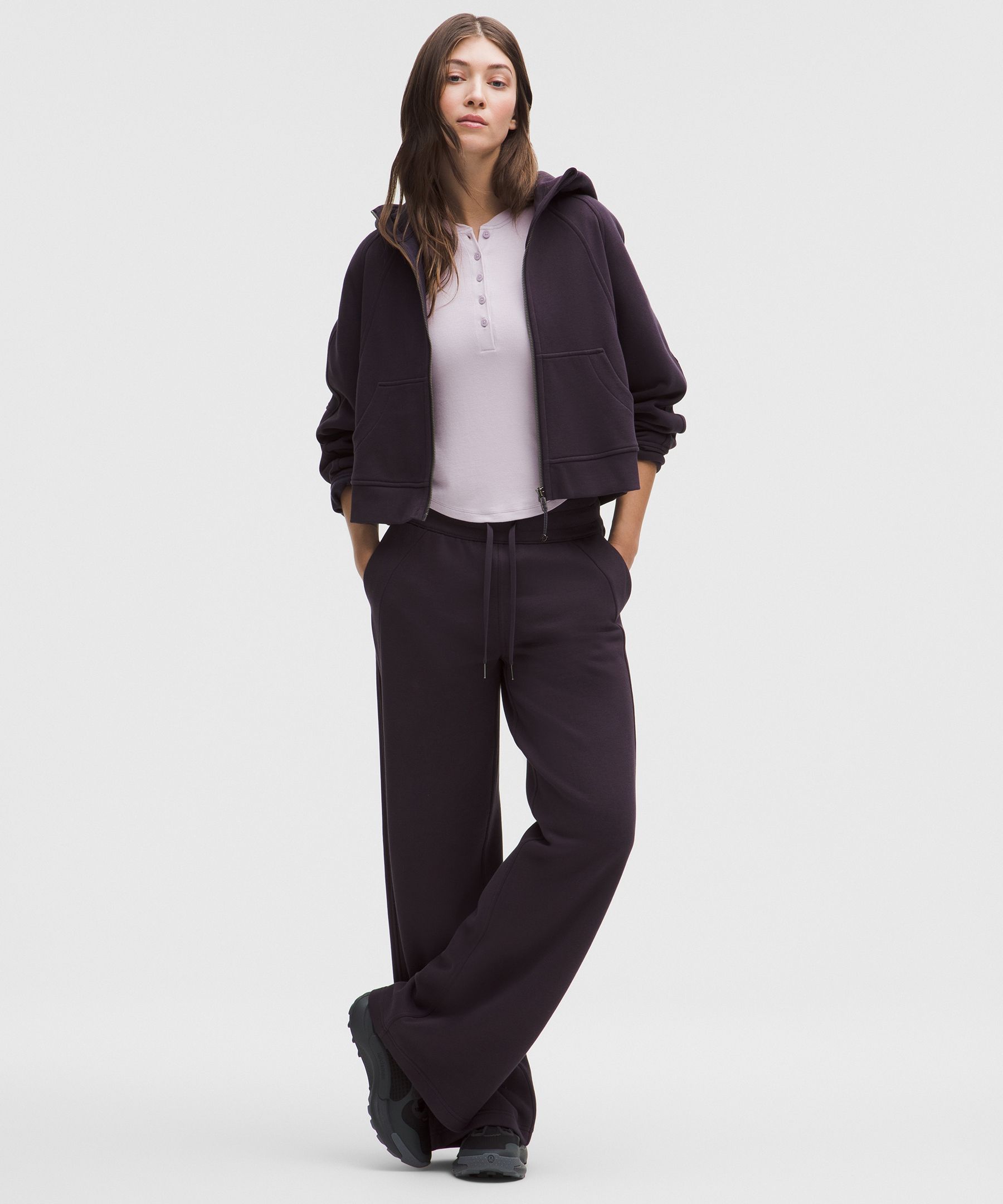 Lululemon Hold Tight Long-sleeve Henley In Purple