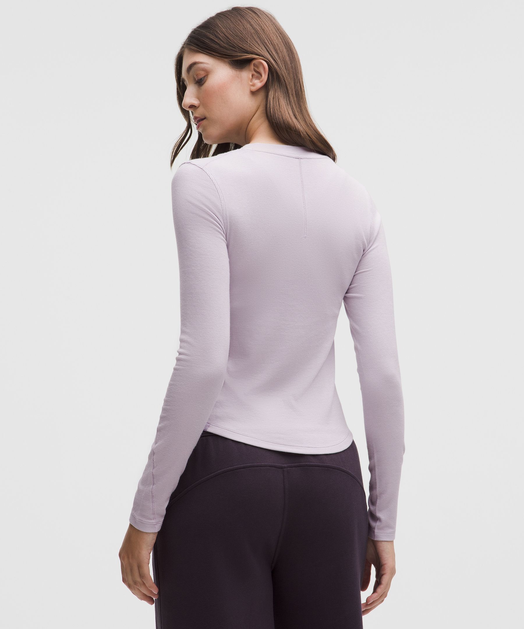 Lululemon Hold Tight Long-sleeve Henley In Purple