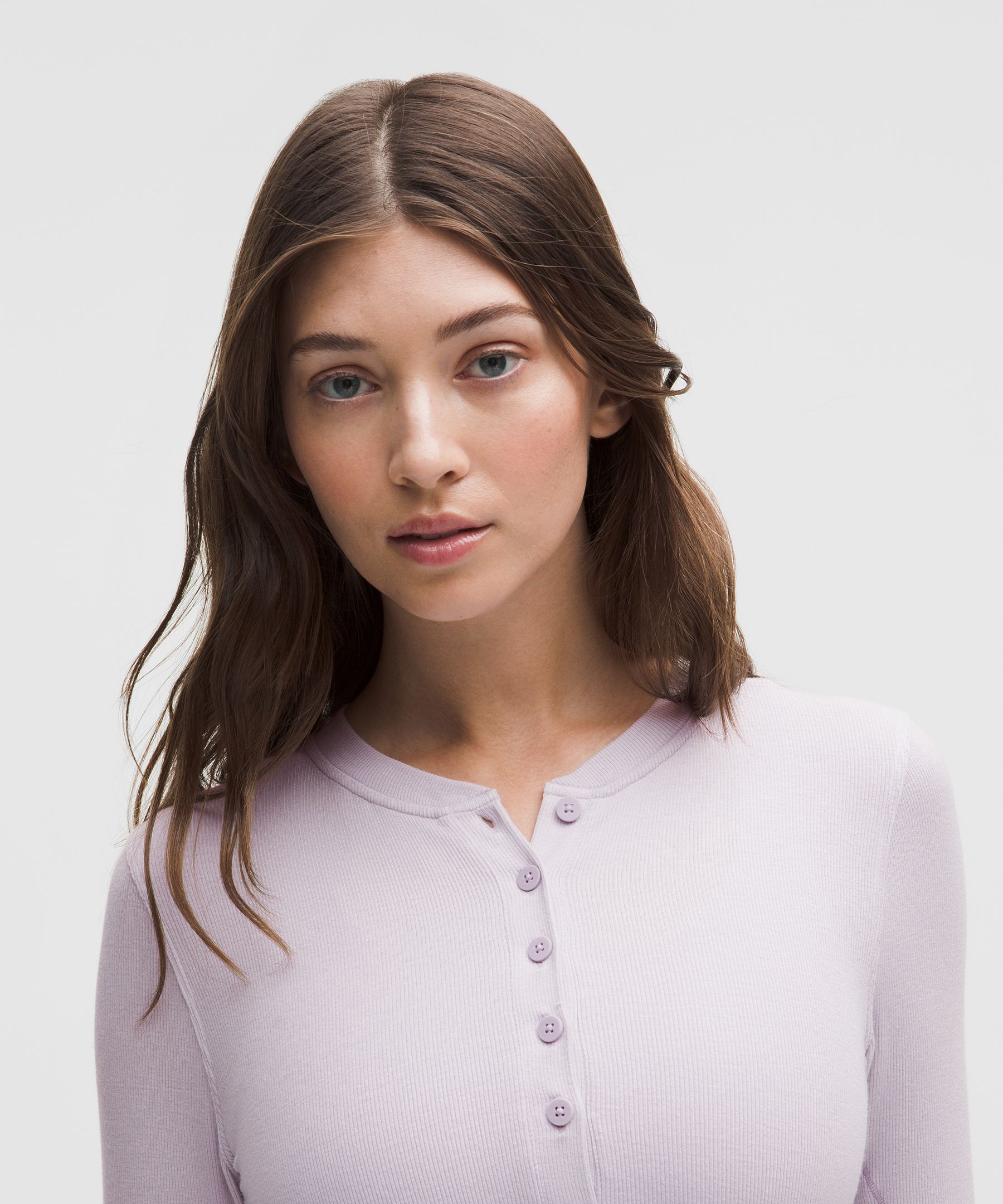 Lululemon Hold Tight Long-sleeve Henley In Purple