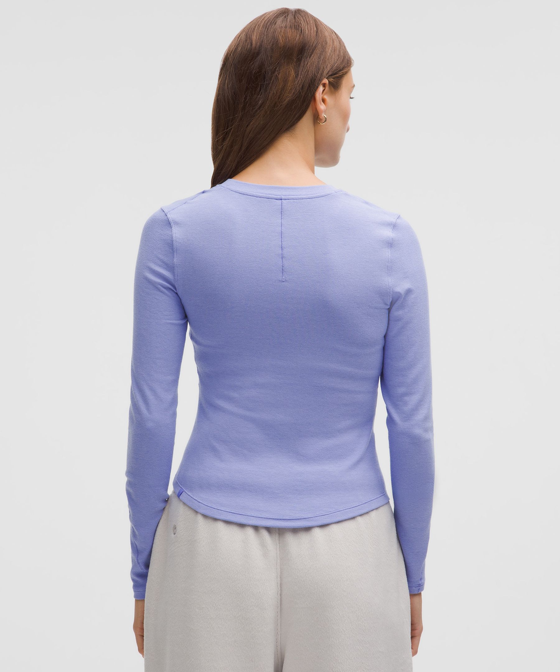 Lululemon Hold Tight Long-sleeve Henley In Purple