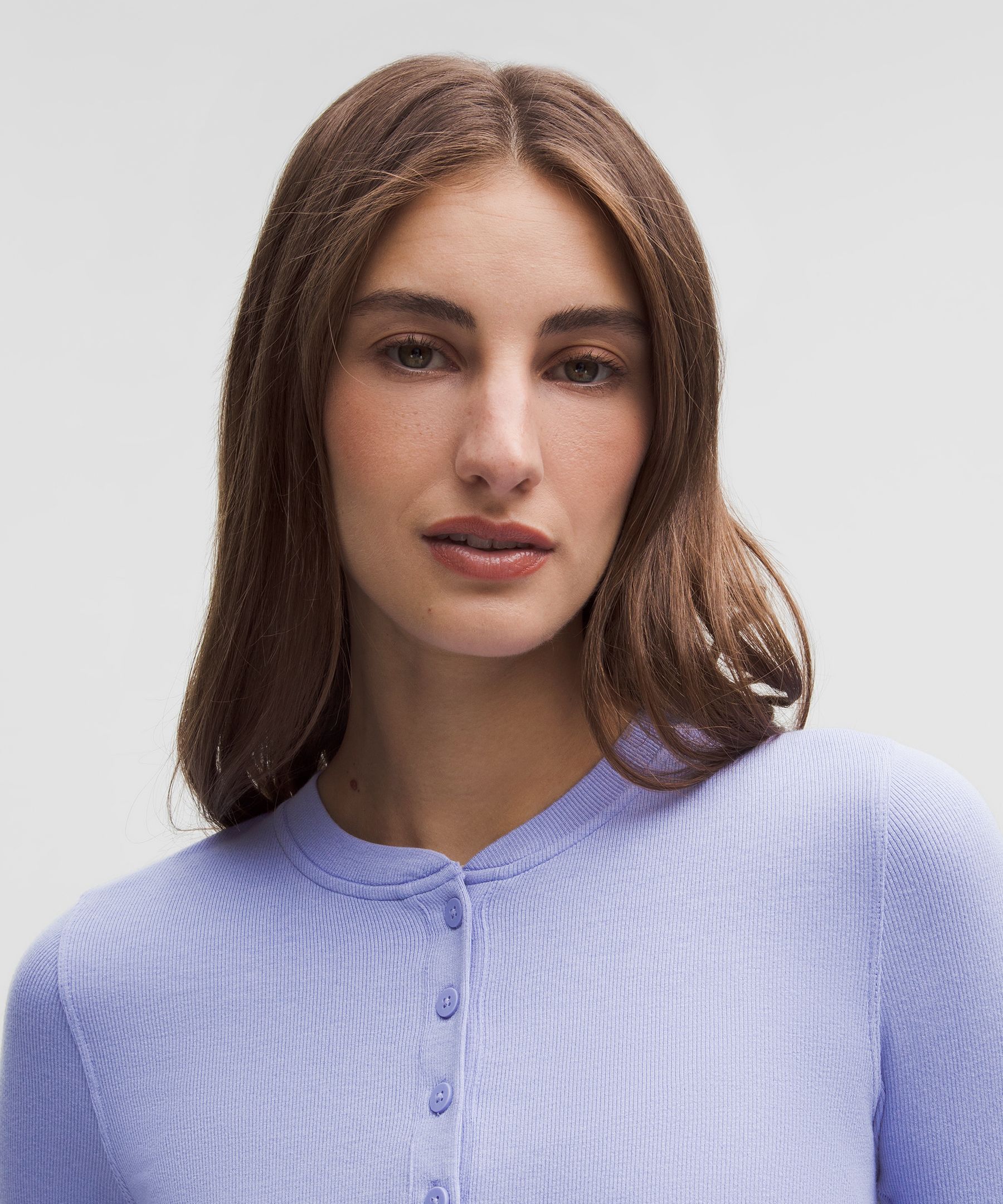 Lululemon Hold Tight Long-sleeve Henley In Purple