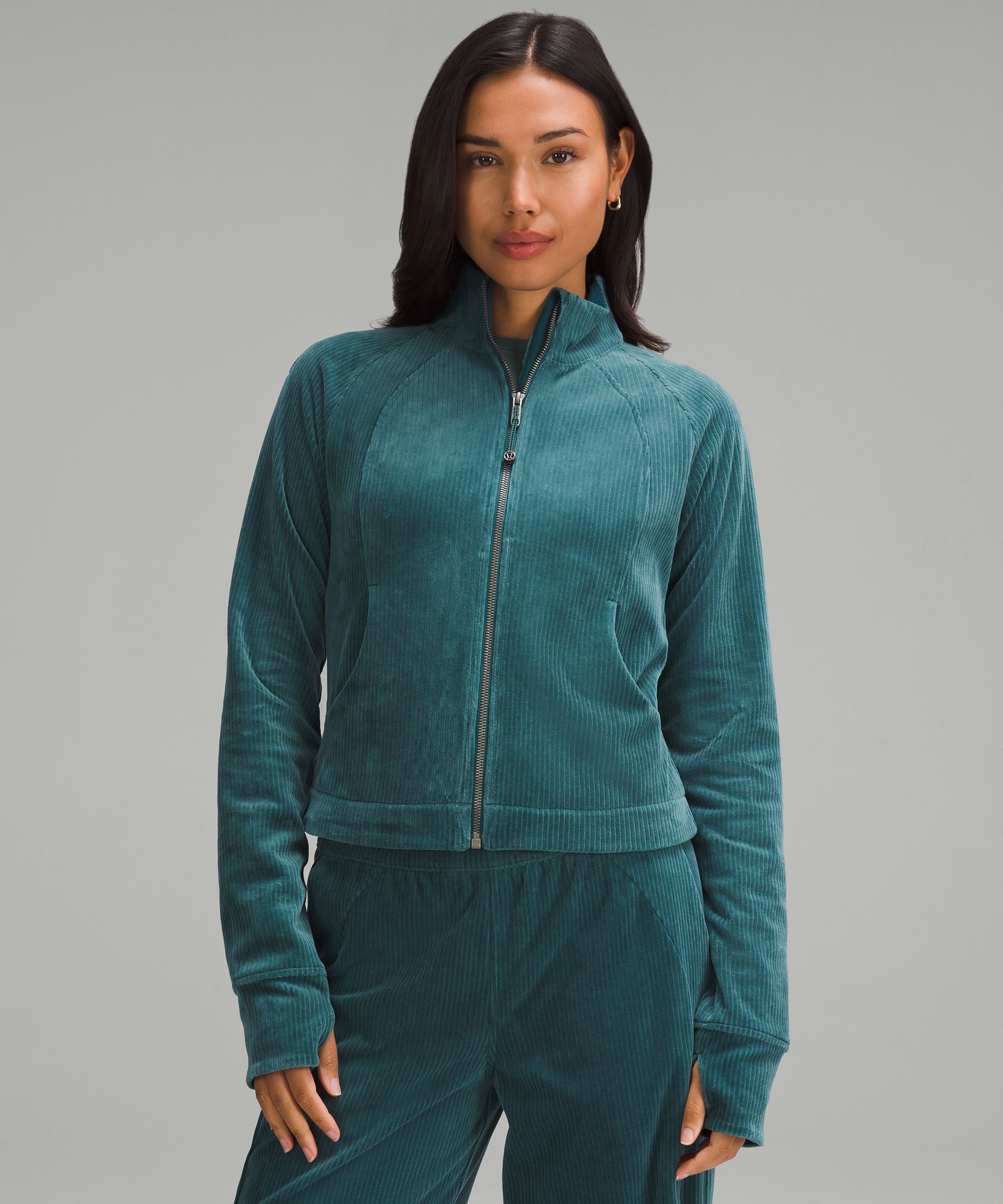 Lululemon Scuba Track Jacket Velvet Cord