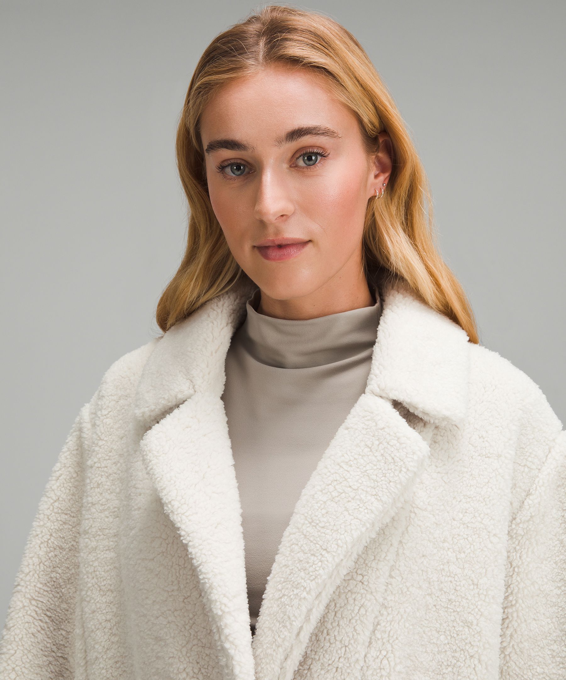 Textured Fleece Collared Jacket curated on LTK