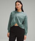 Lunar New Year Sueded Terry Front-Overlap Pullover