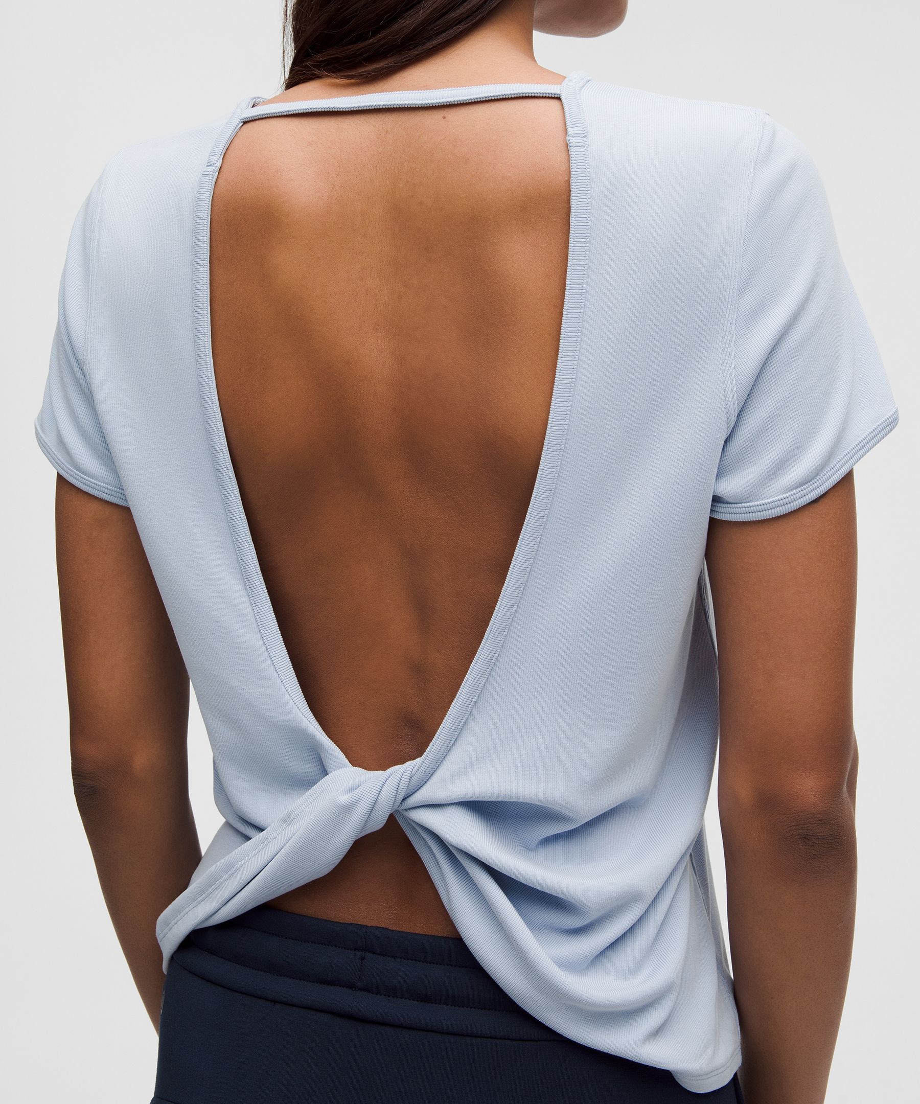 Lululemon Twist-back Soft Ribbed Short-sleeve Top Shirt
