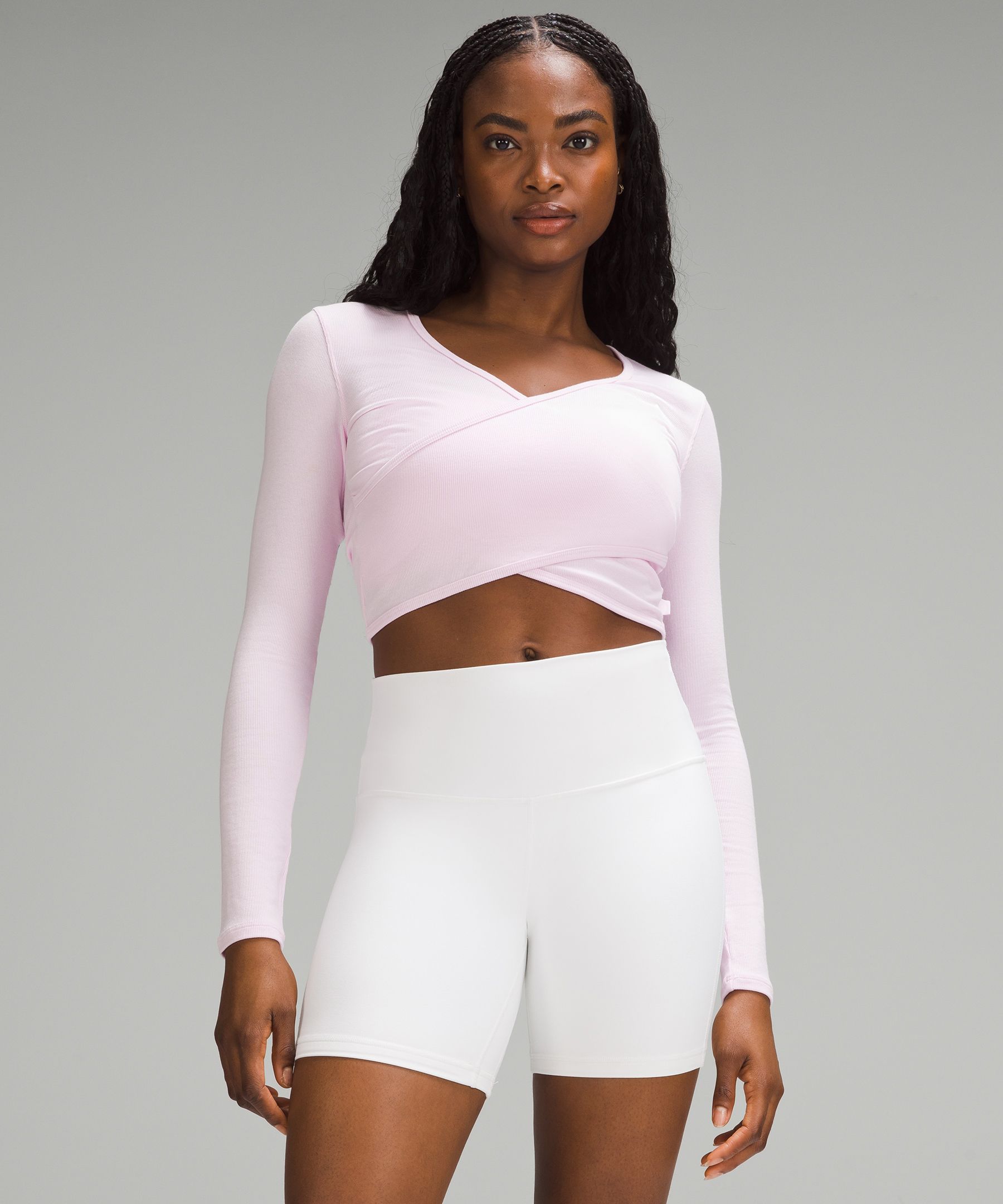 Women's yoga wrap cut-out longsleeve